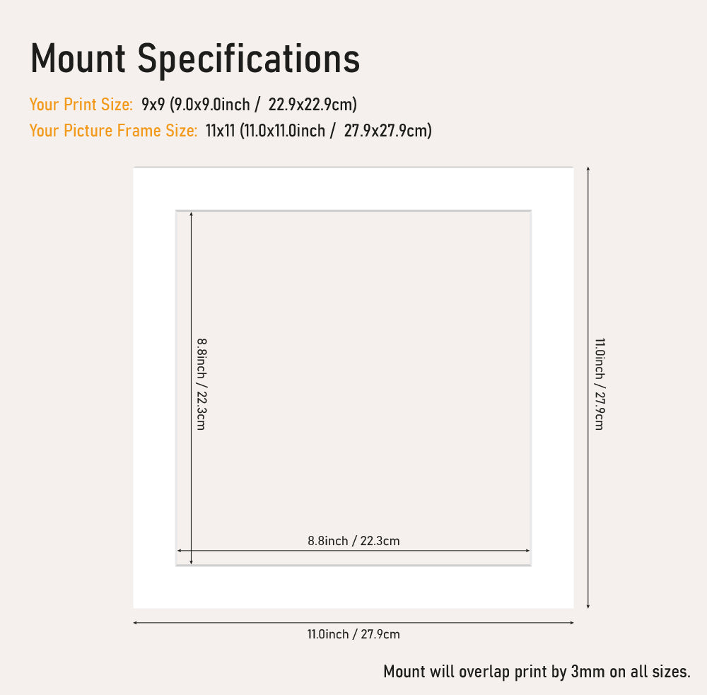 White Picture Mounts for Photo Frames – All Sizes Available – Acid-Free, UK Made