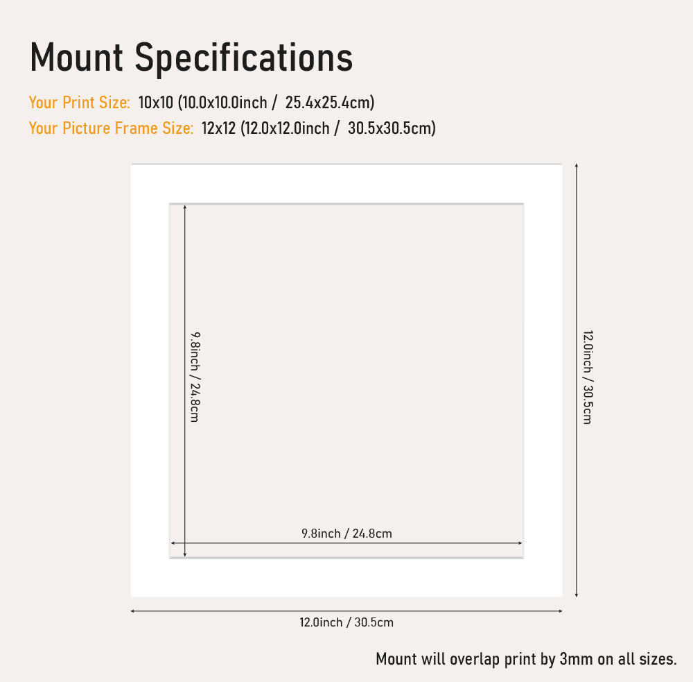 White Picture Mounts for Photo Frames – All Sizes Available – Acid-Free, UK Made