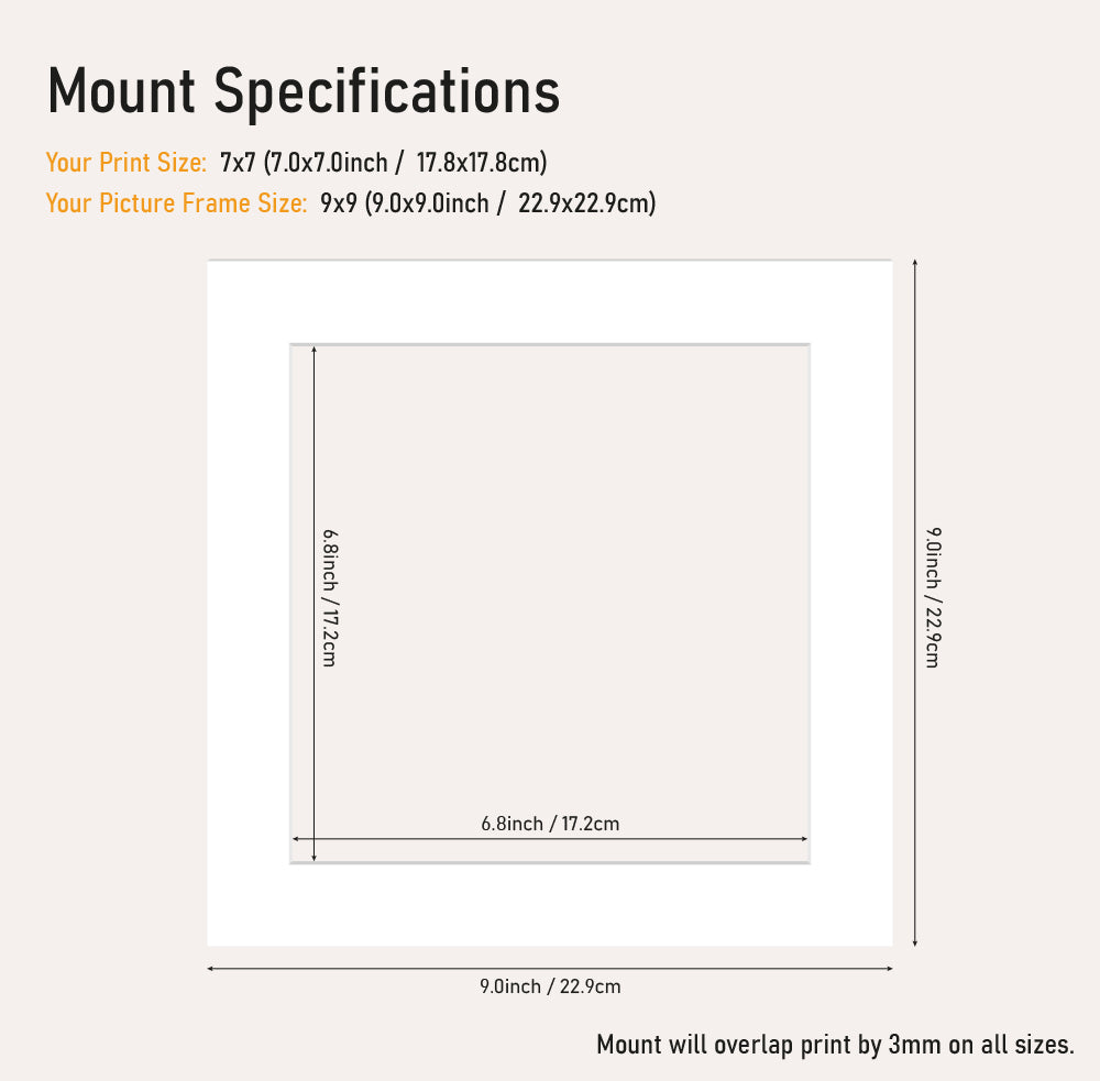 White Picture Mounts for Photo Frames – All Sizes Available – Acid-Free, UK Made