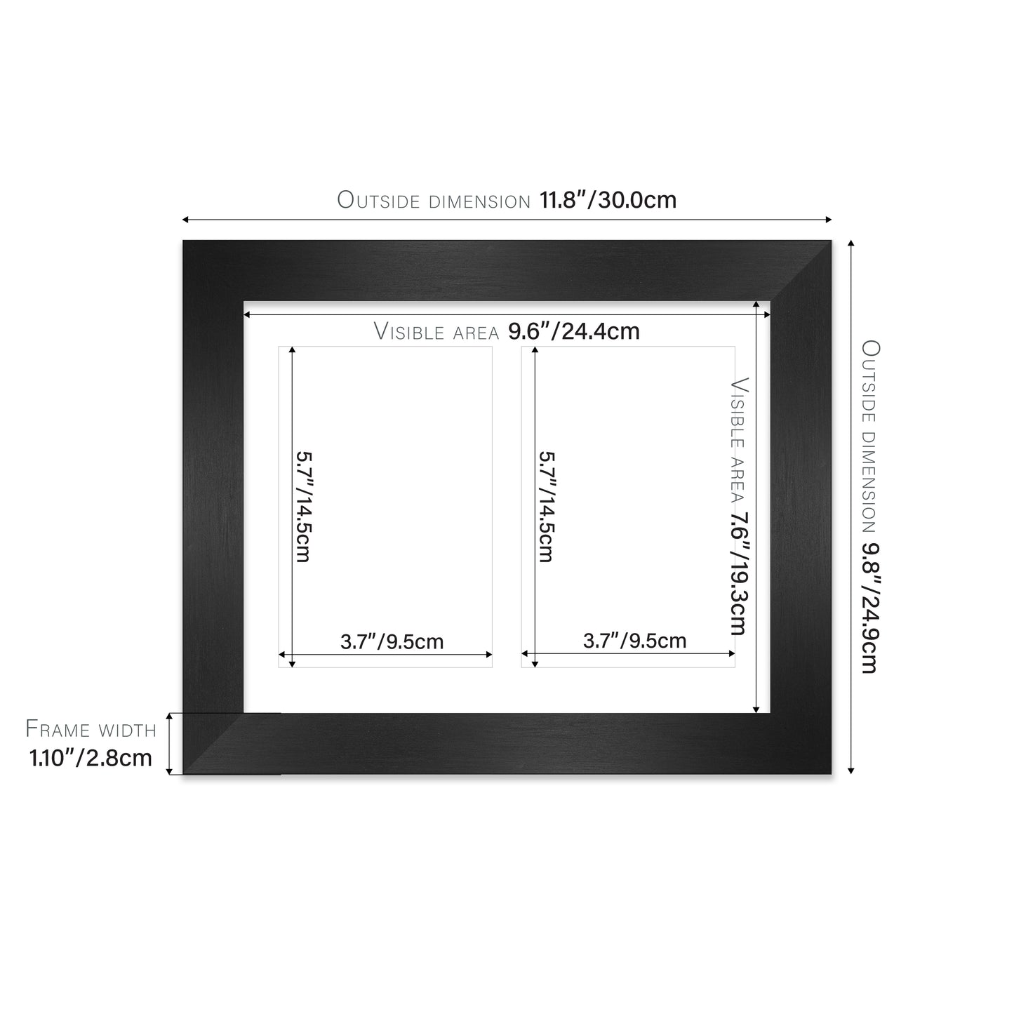 Black Picture Frame 28mm Edge