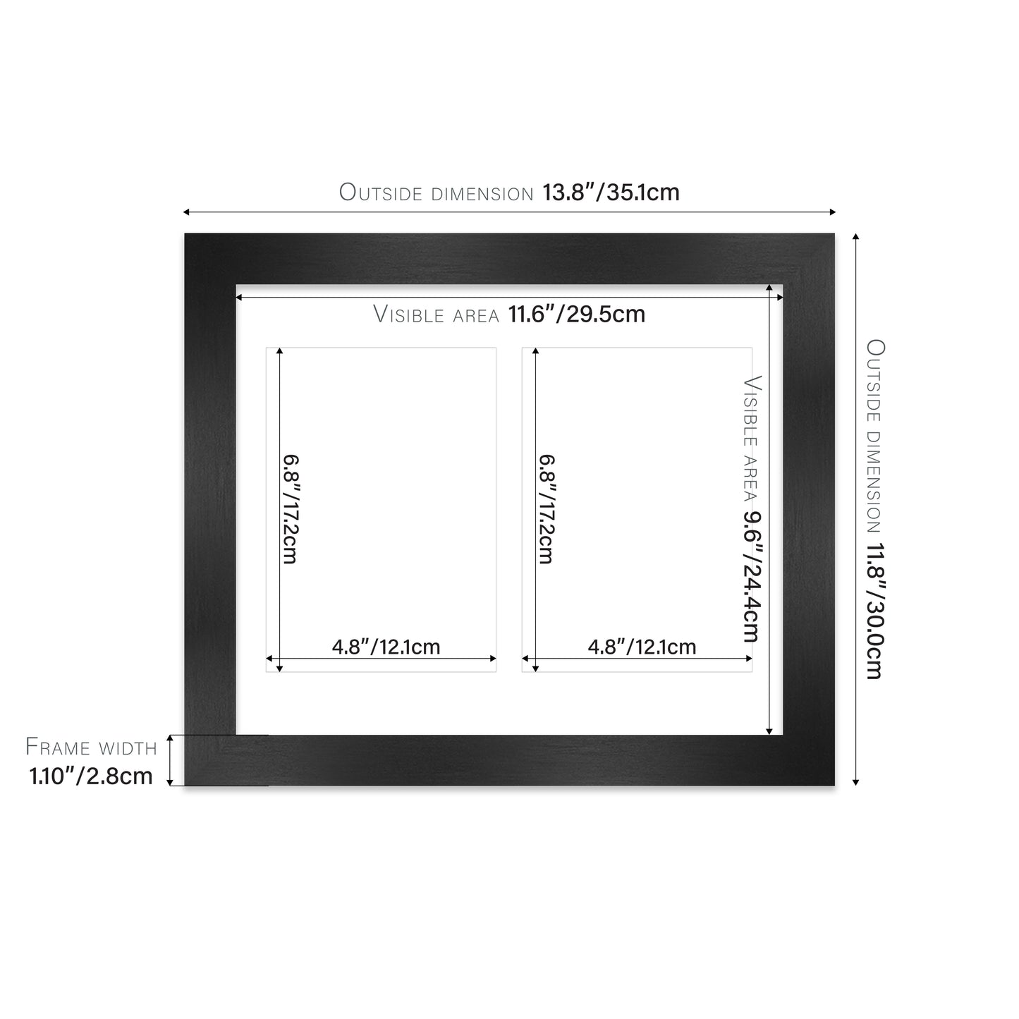 Black Picture Frame 28mm Edge