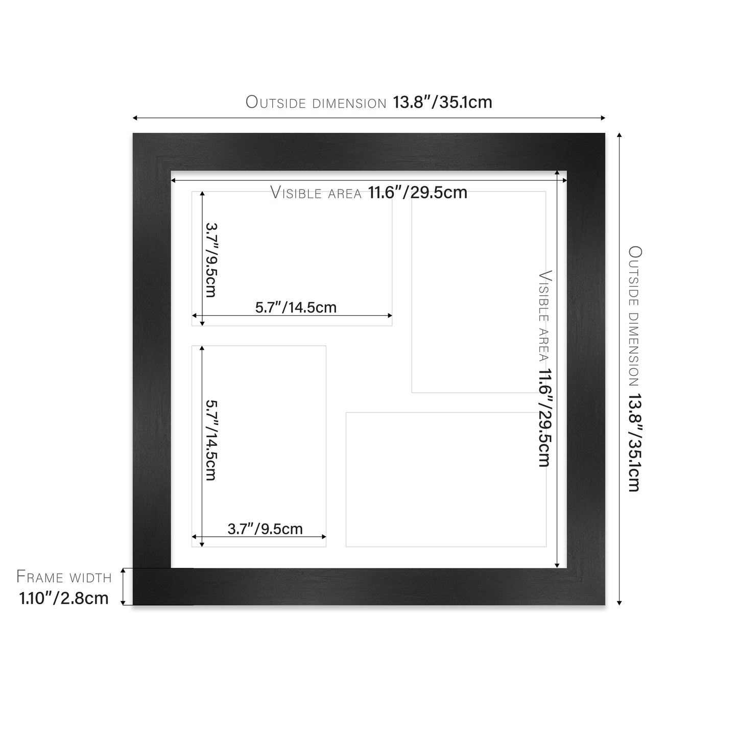 Black Picture Frame 28mm Edge