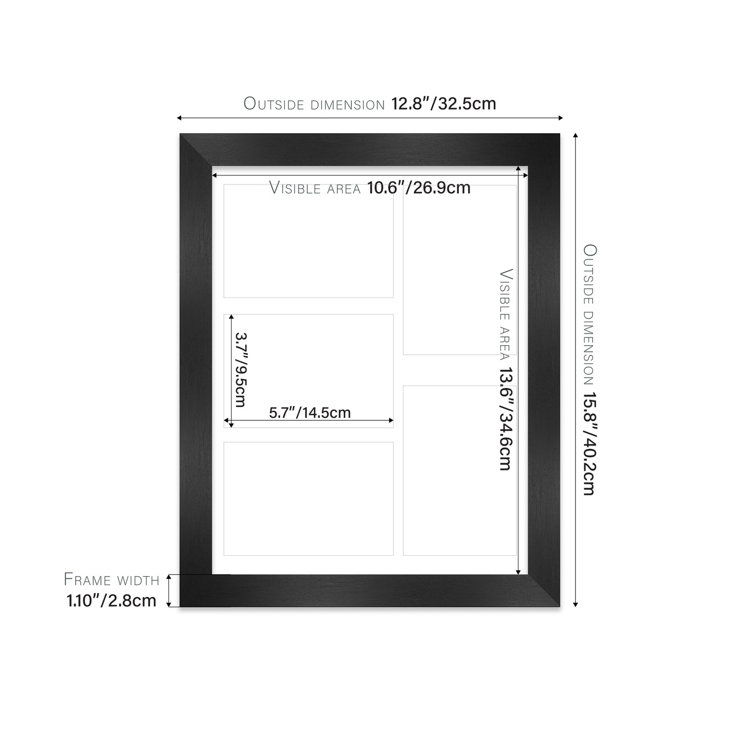 Black Picture Frame 28mm Edge