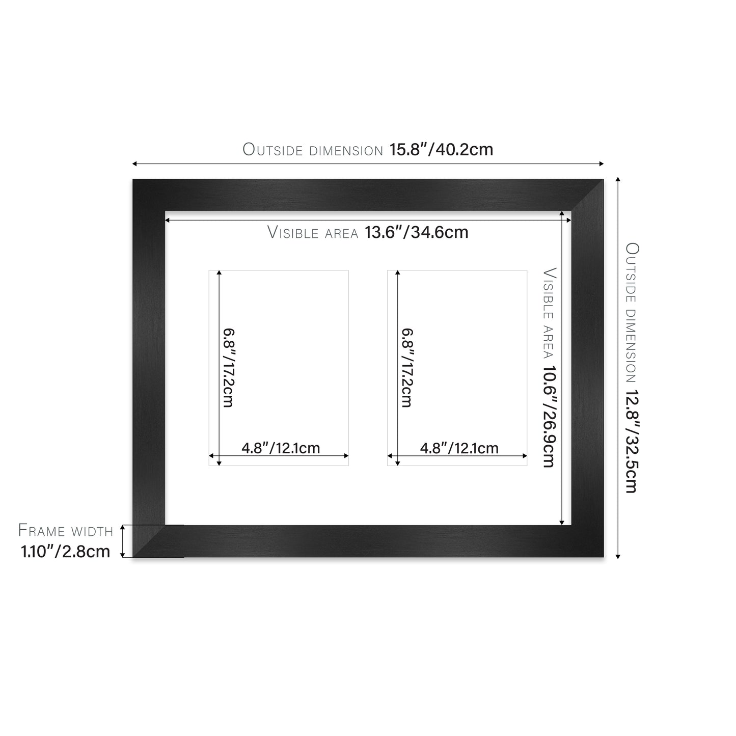 Black Picture Frame 28mm Edge
