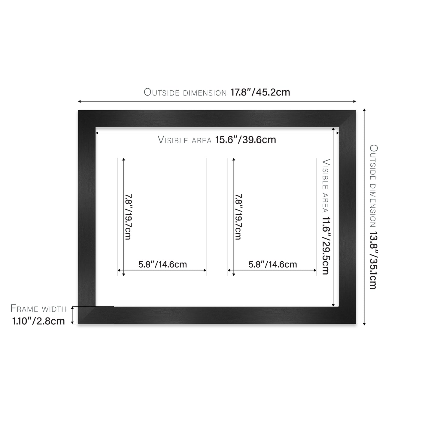 Black Picture Frame 28mm Edge