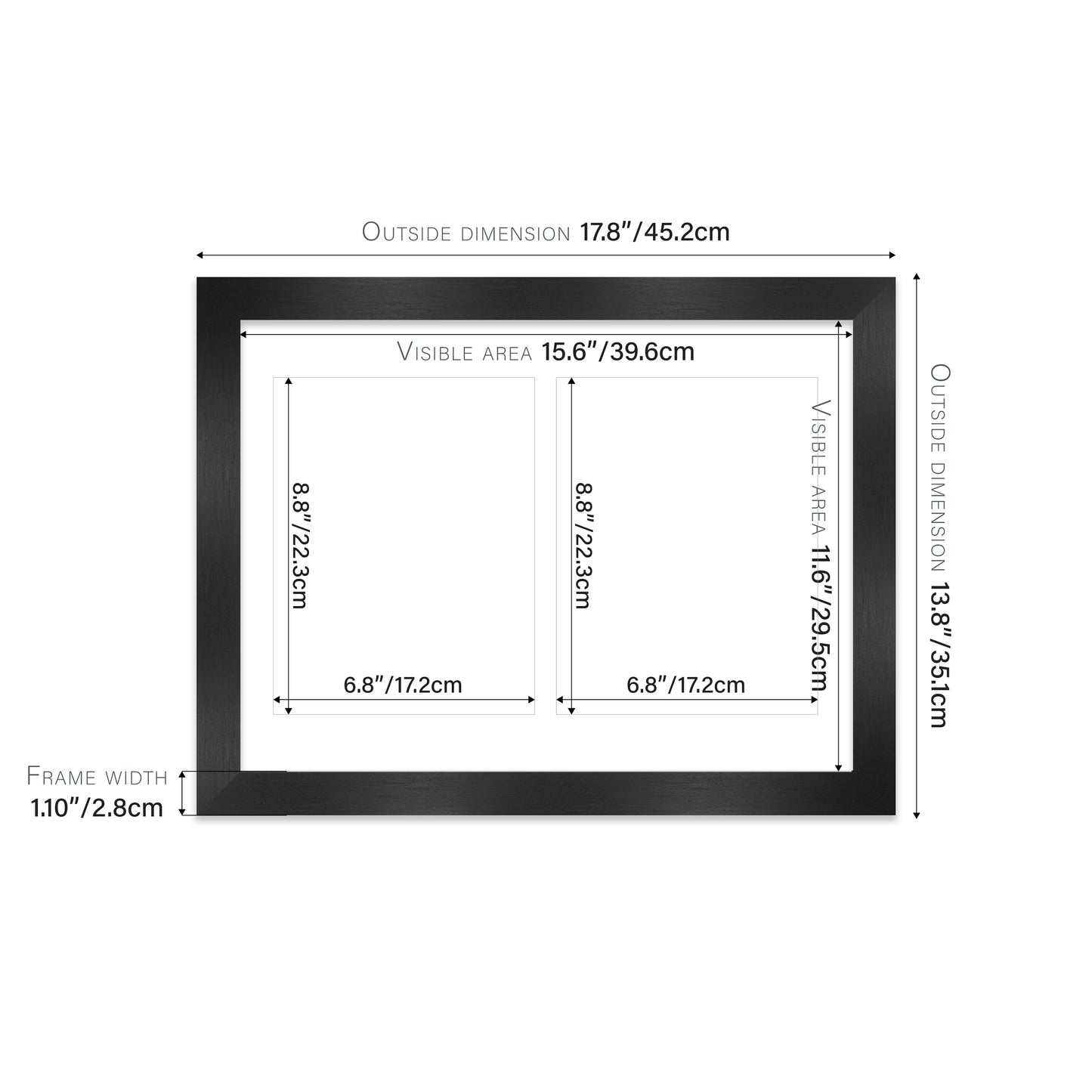 Black Picture Frame 28mm Edge