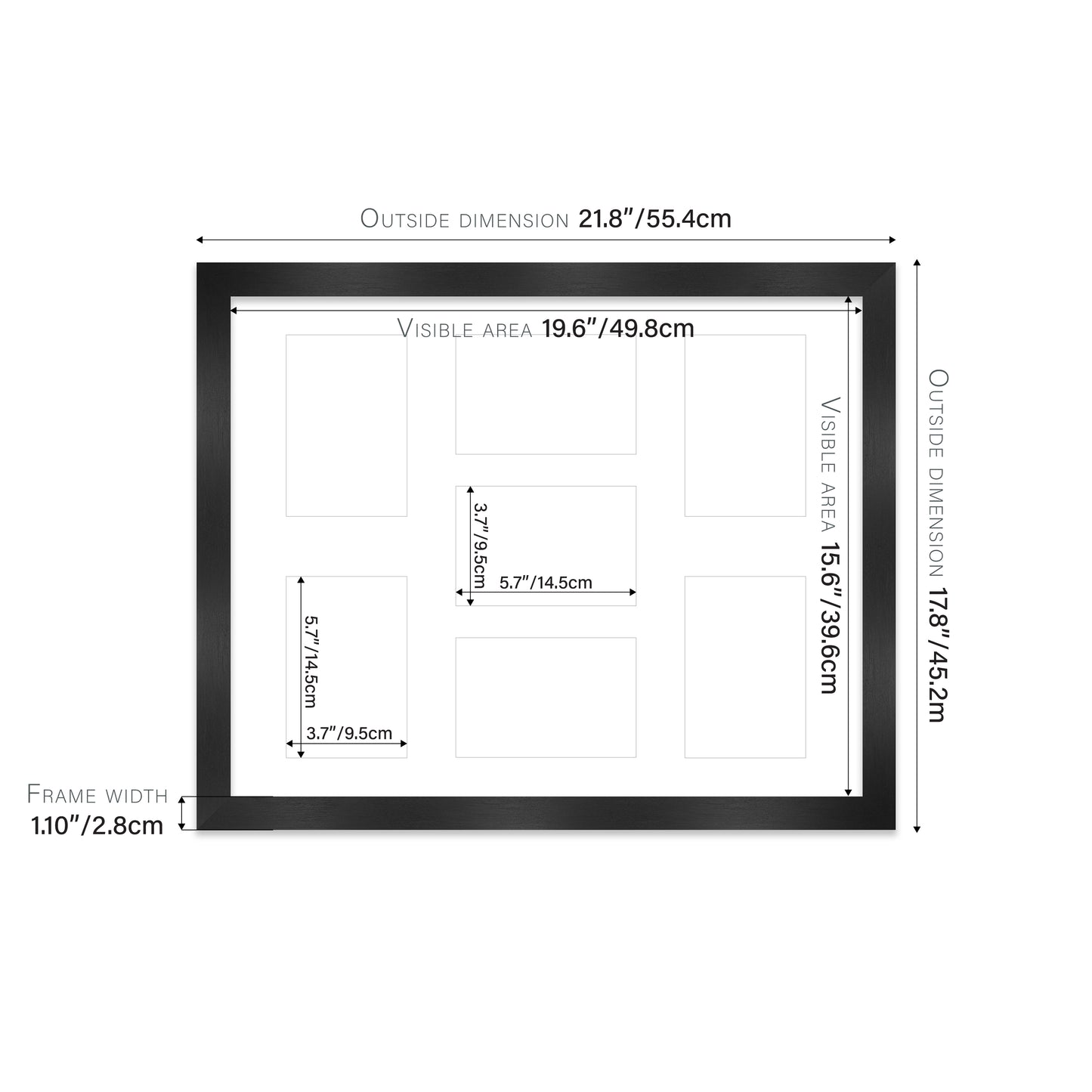 Black Picture Frame 28mm Edge
