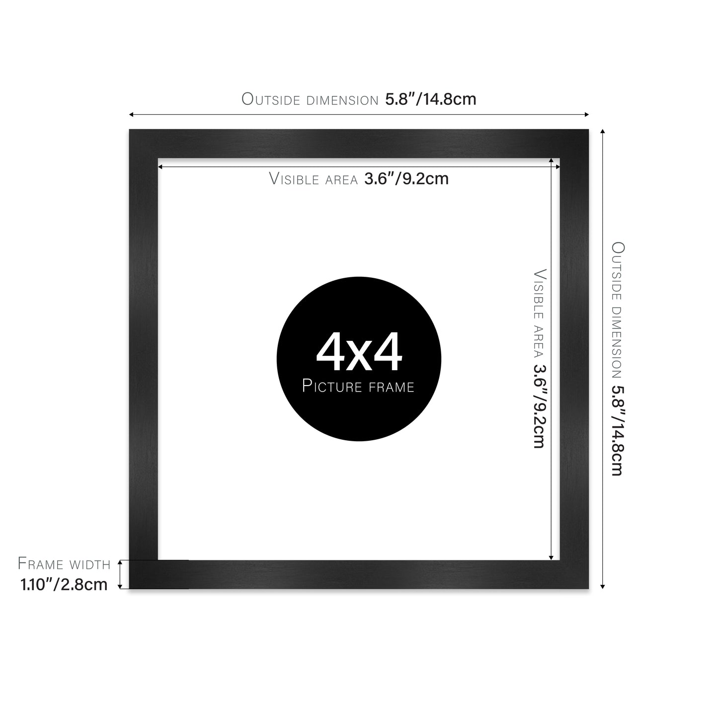 Black Picture Frame 28mm Edge