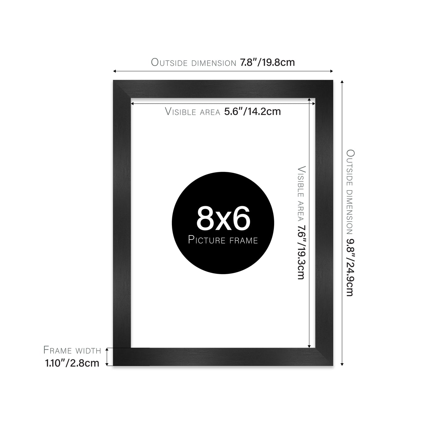 Black Picture Frame 28mm Edge