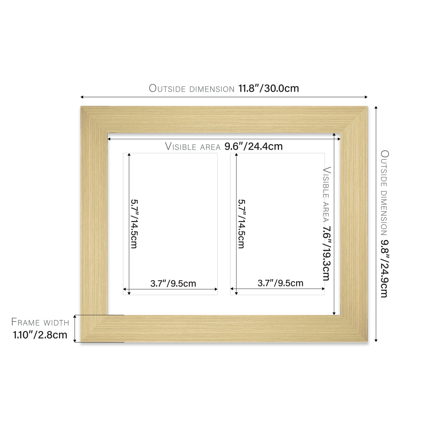 Gold Picture Frame 28mm Edge