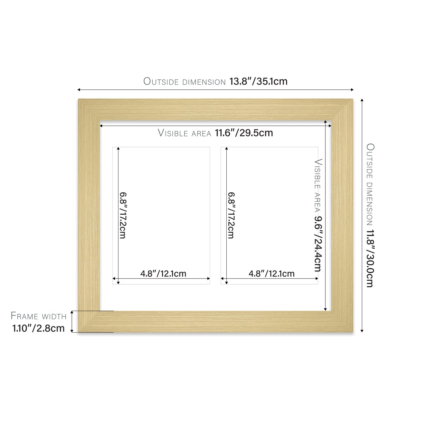 Gold Picture Frame 28mm Edge