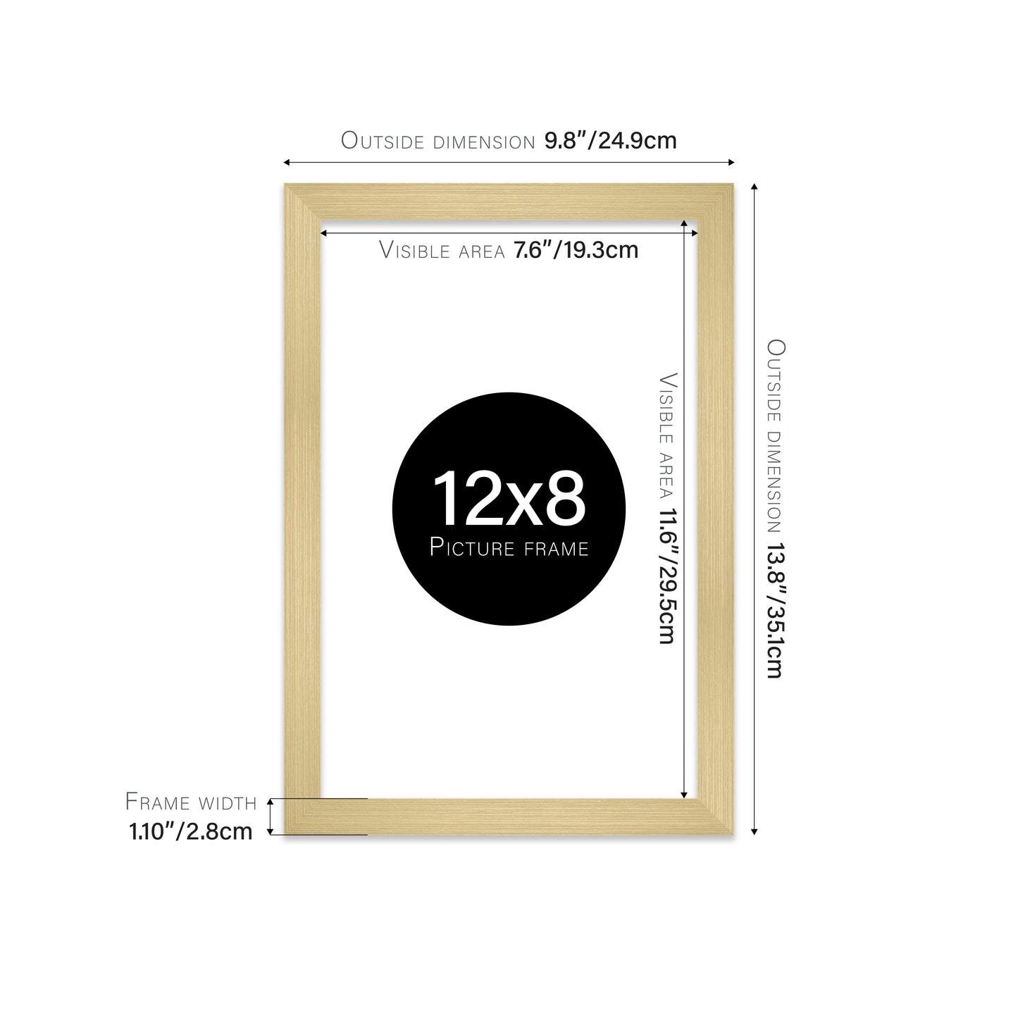Gold Picture Frame 28mm Edge