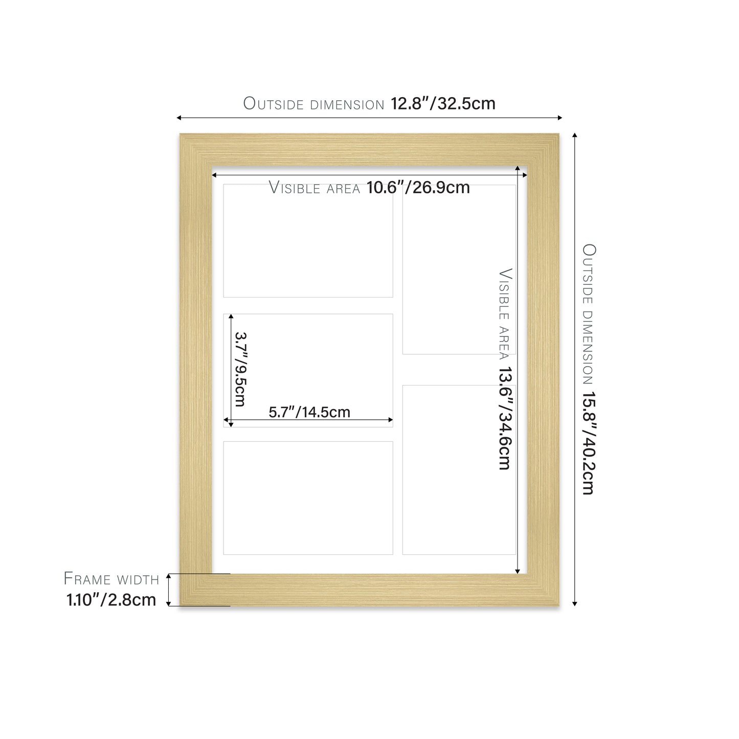 Gold Picture Frame 28mm Edge