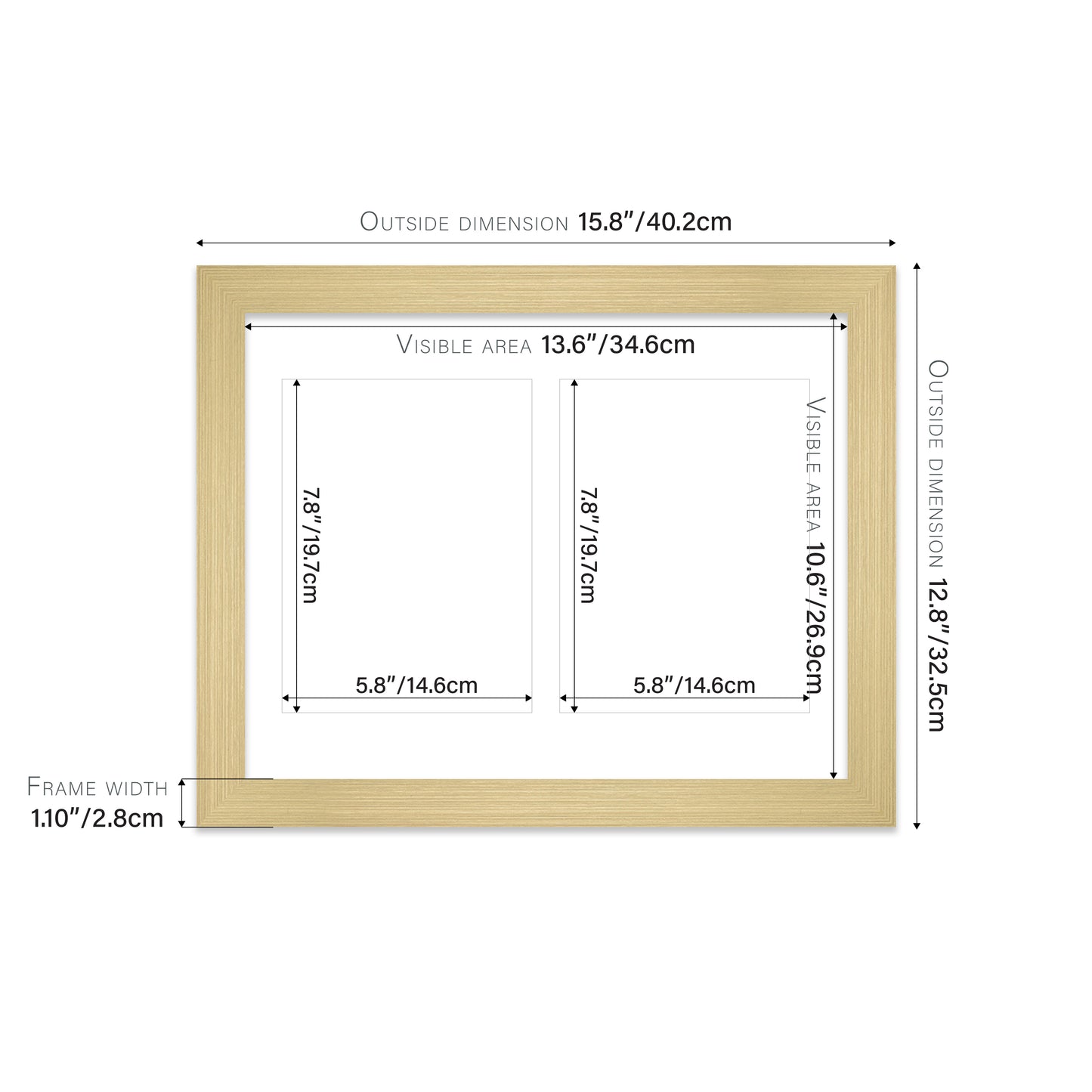 Gold Picture Frame 28mm Edge
