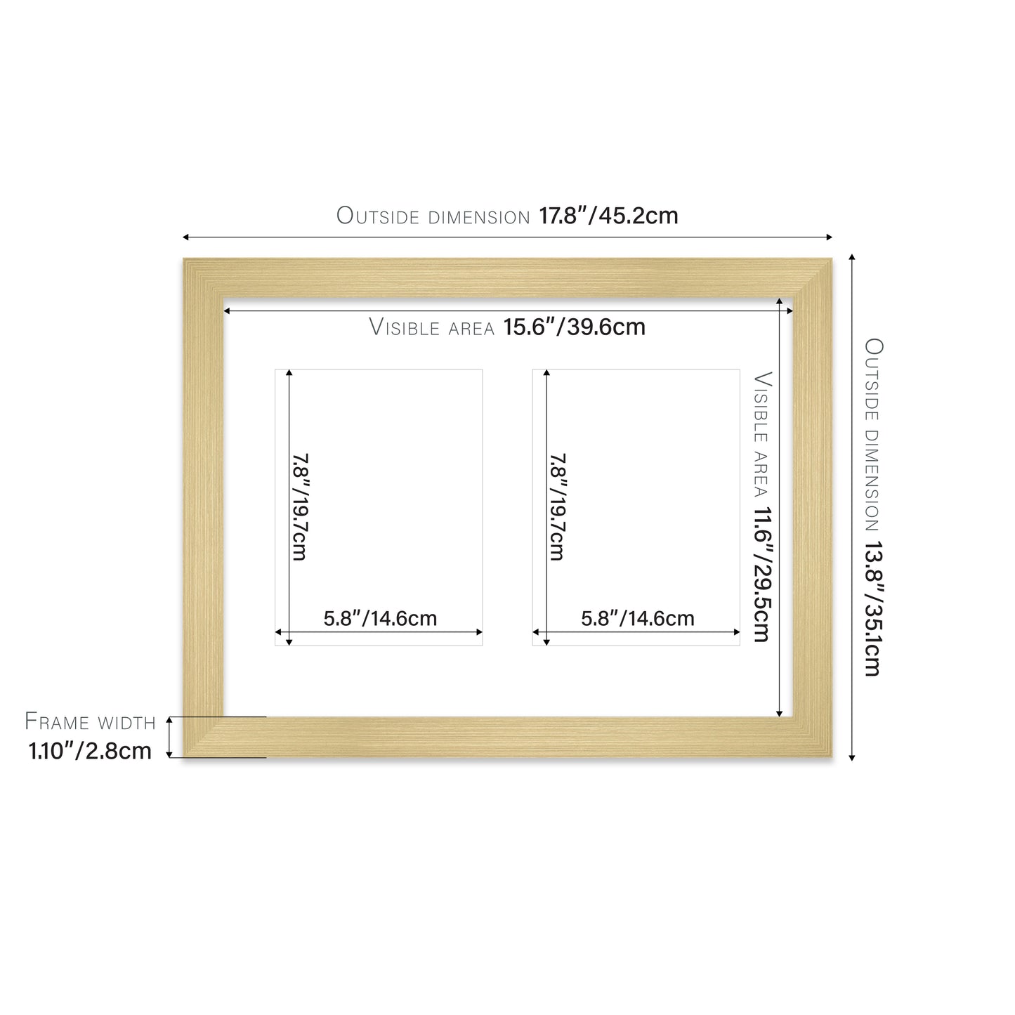 Gold Picture Frame 28mm Edge