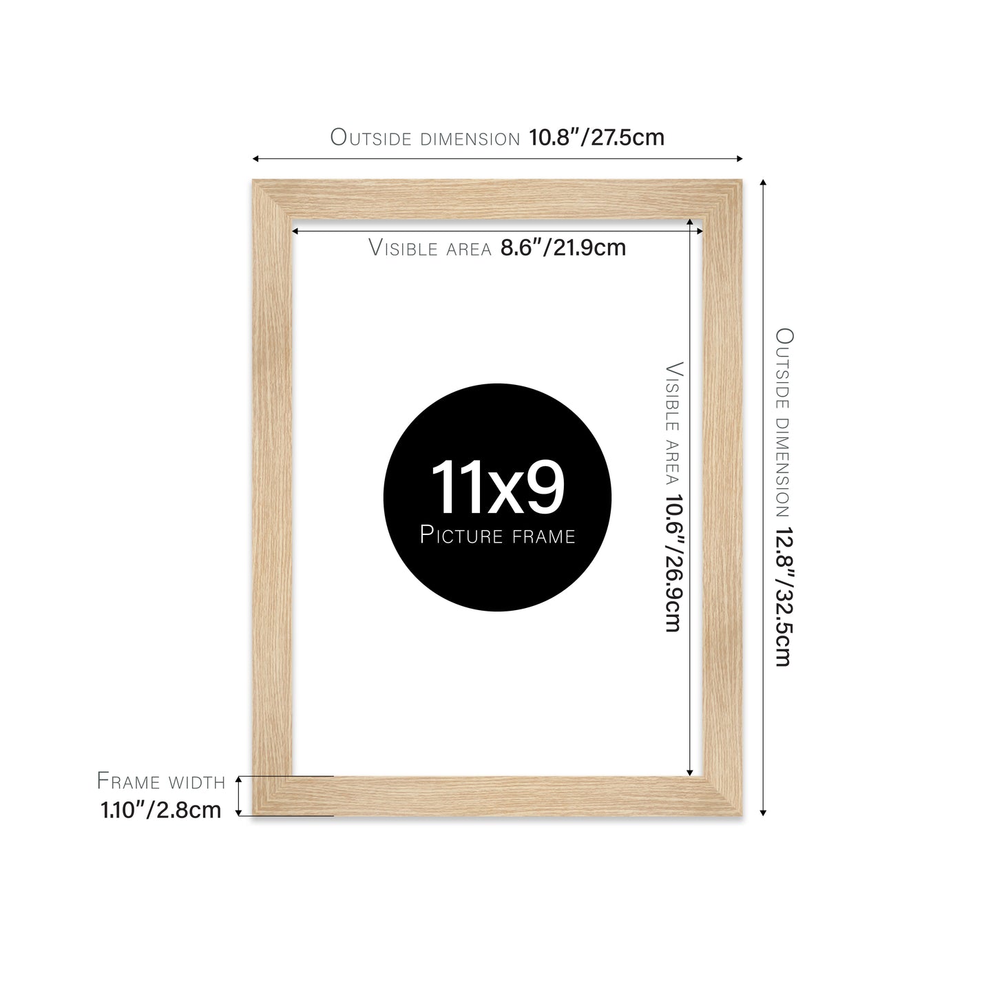 Oak Picture Frame 28mm Edge