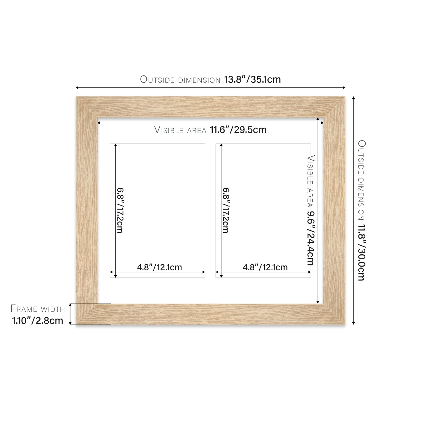 Oak Picture Frame 28mm Edge