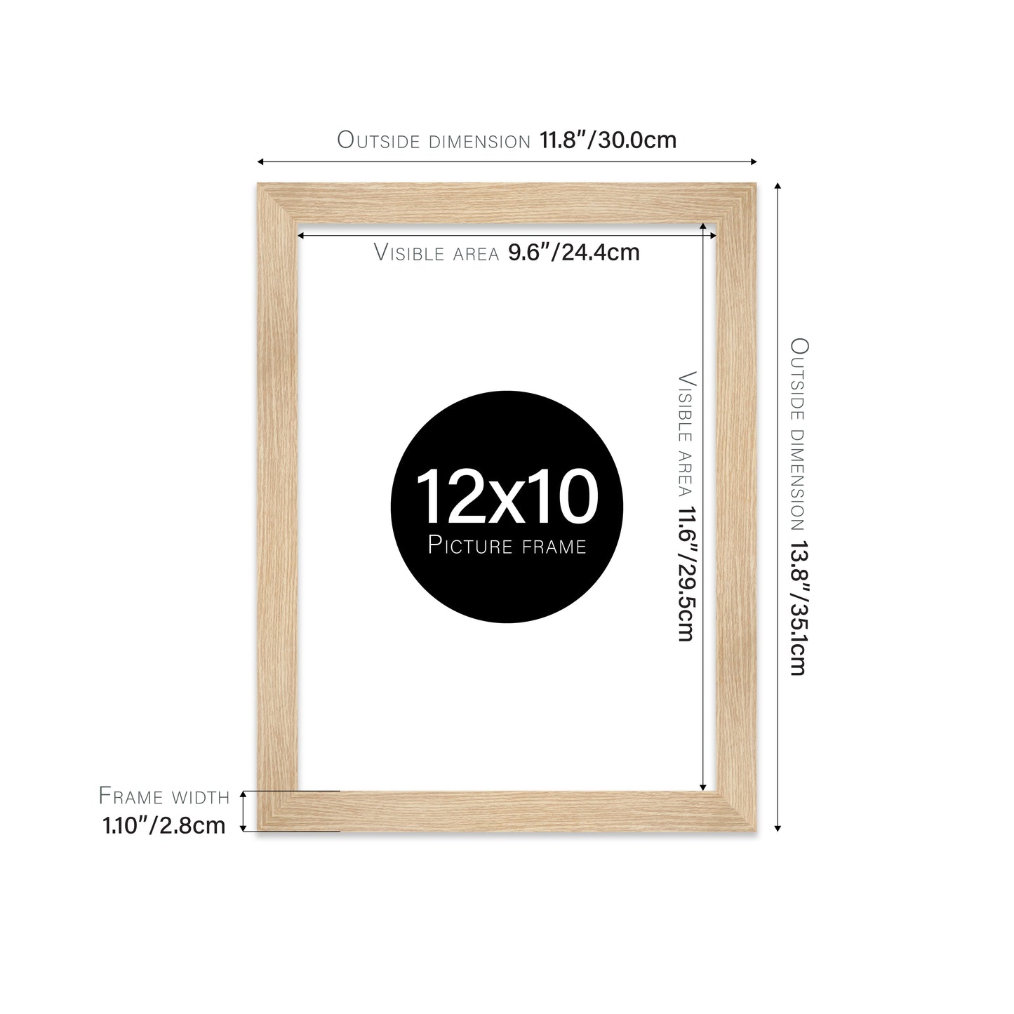 Oak Picture Frame 28mm Edge