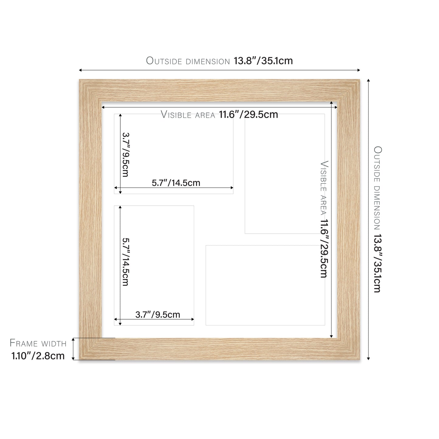 Oak Picture Frame 28mm Edge