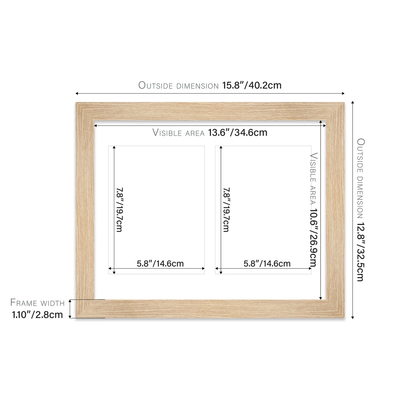 Oak Picture Frame 28mm Edge