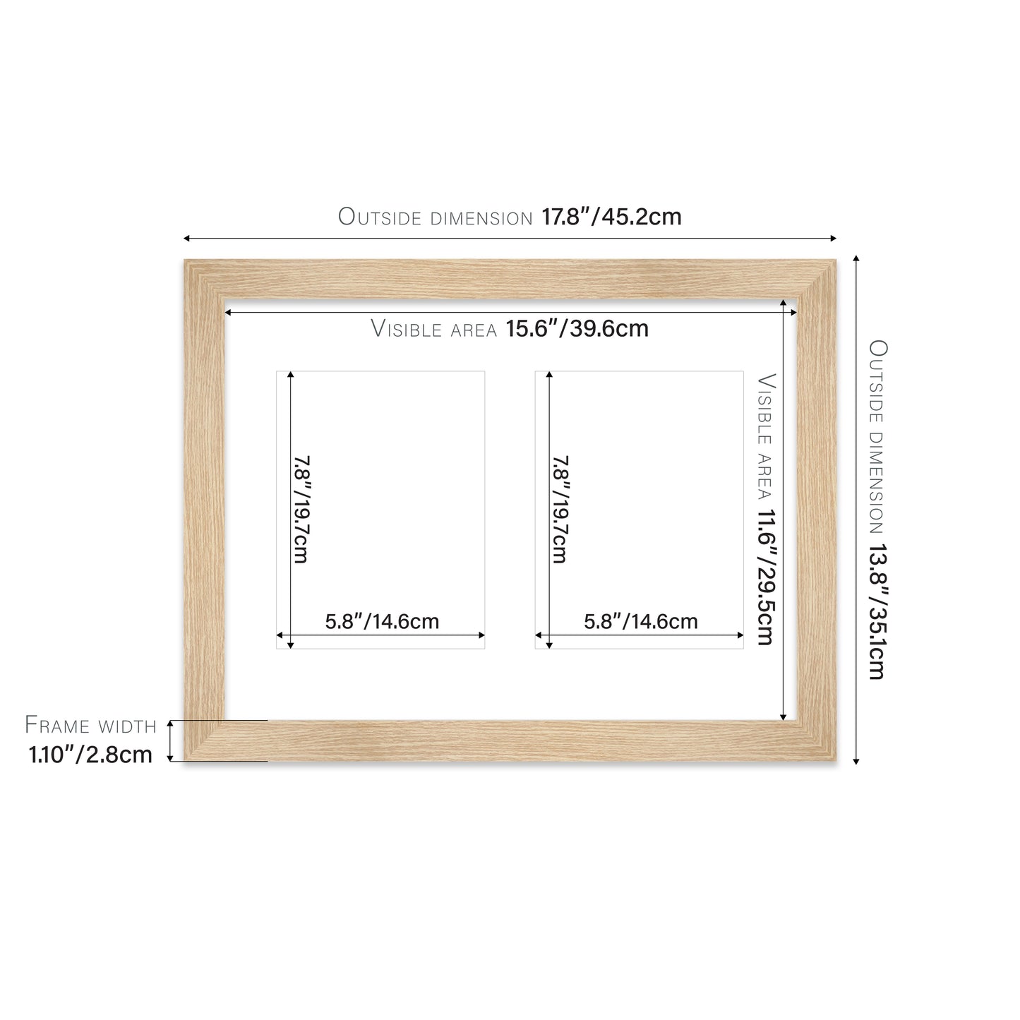 Oak Picture Frame 28mm Edge