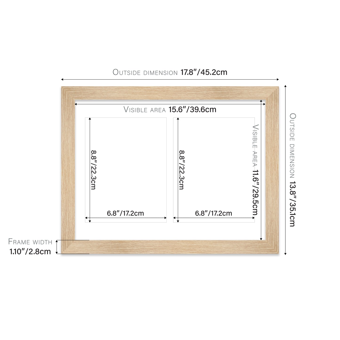 Oak Picture Frame 28mm Edge