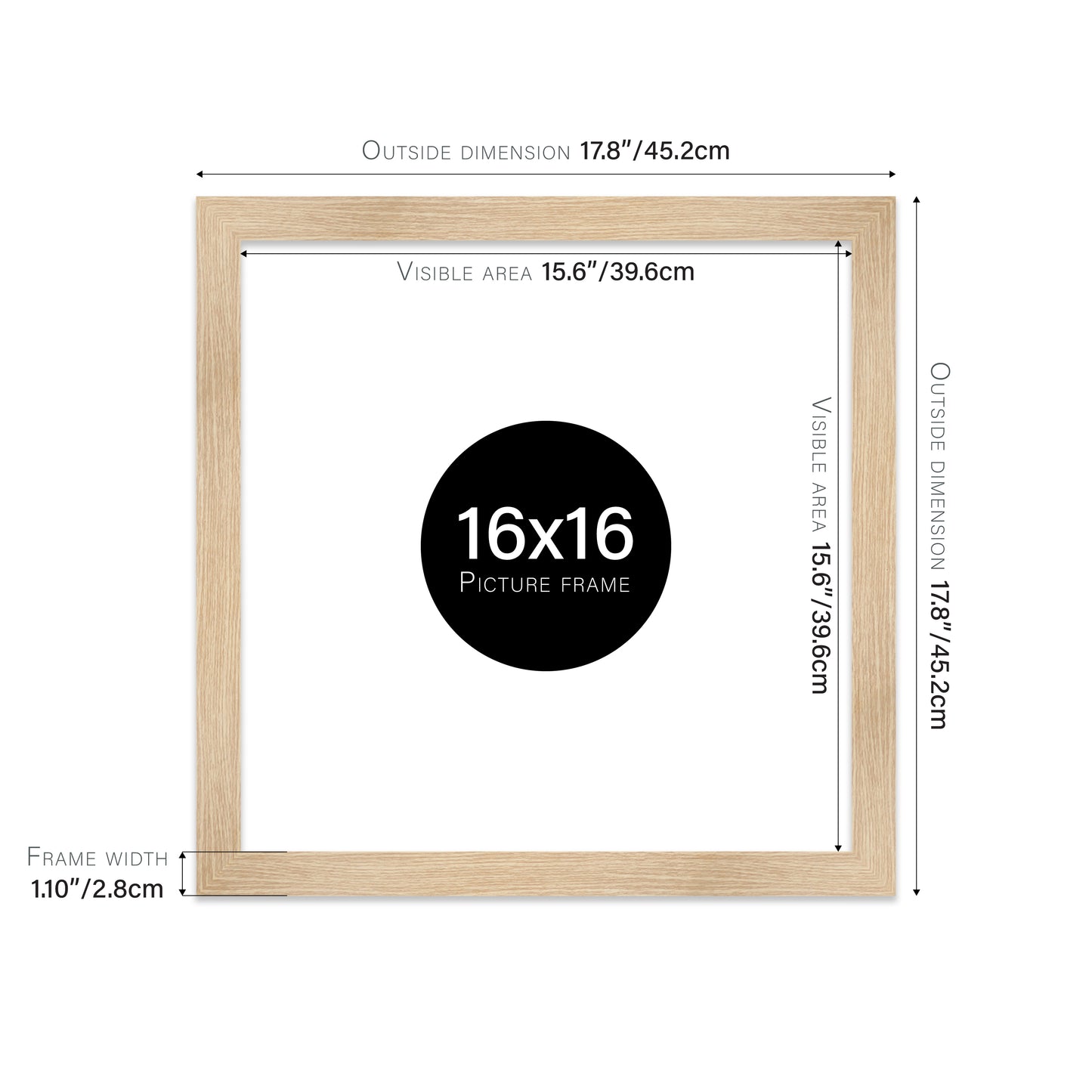 Oak Picture Frame 28mm Edge