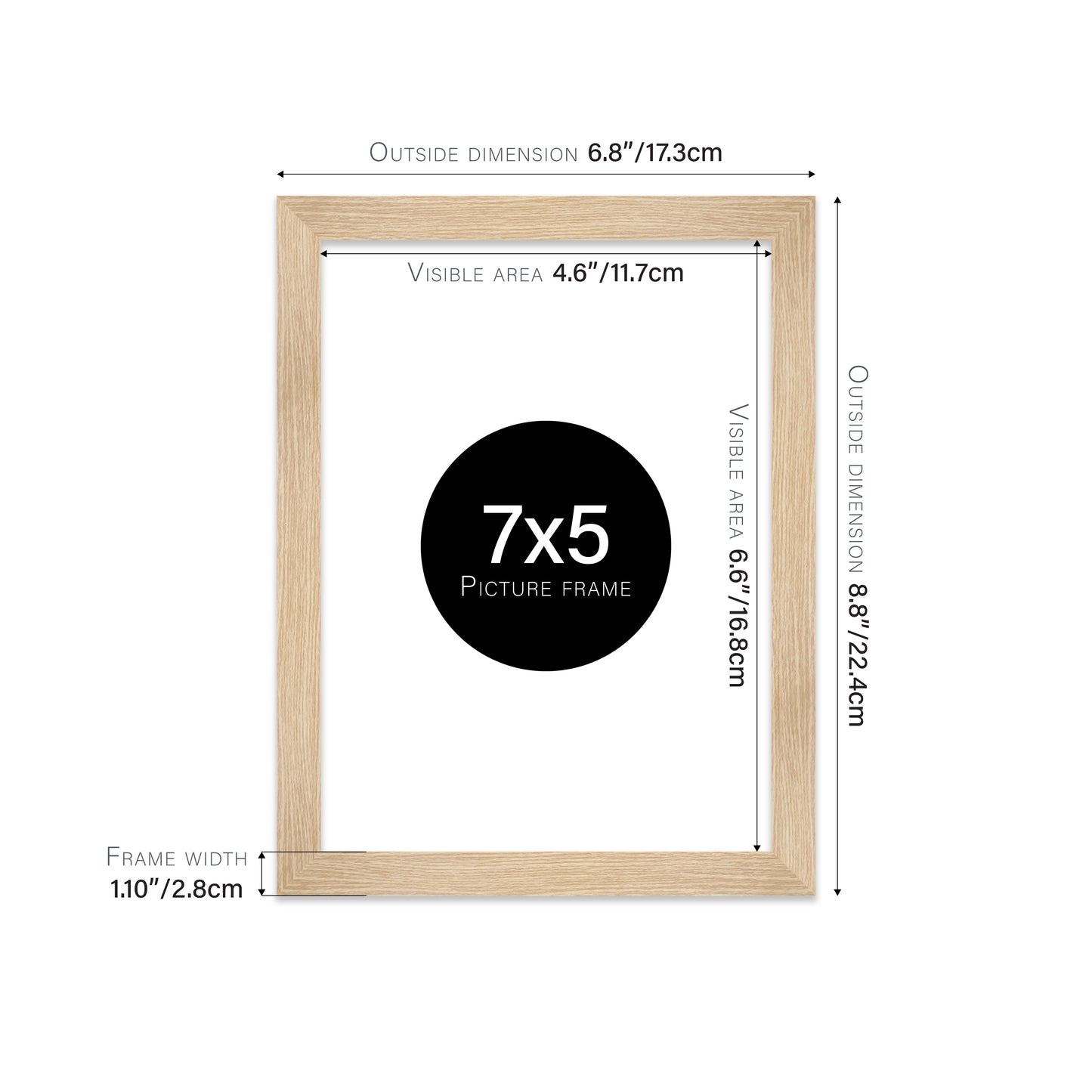 Oak Picture Frame 28mm Edge