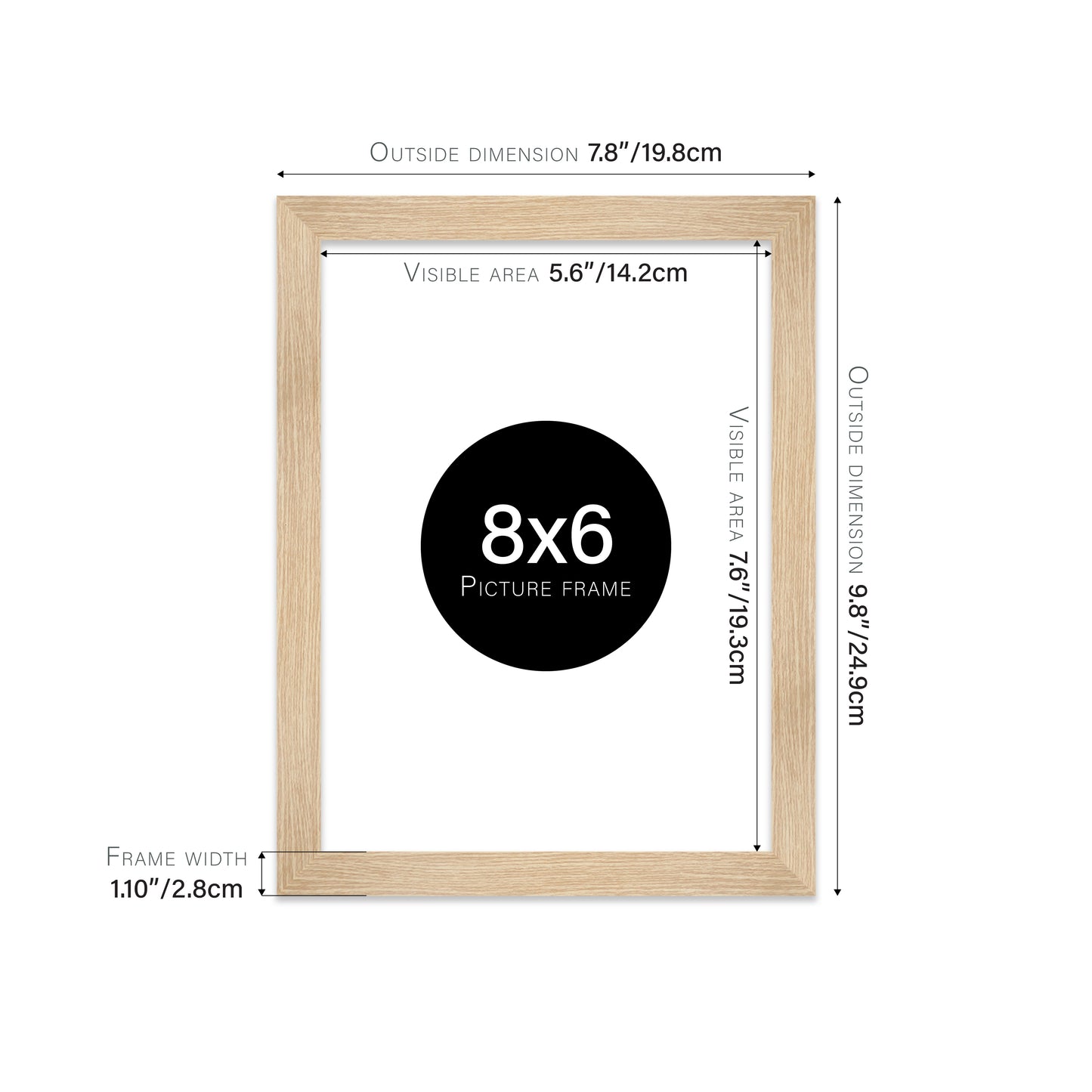Oak Picture Frame 28mm Edge