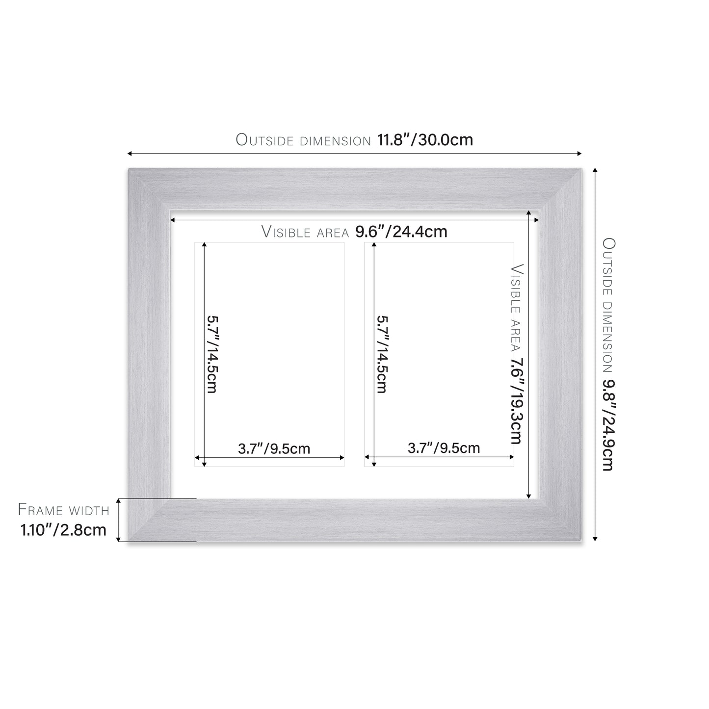 Silver Picture Frame 28mm Edge