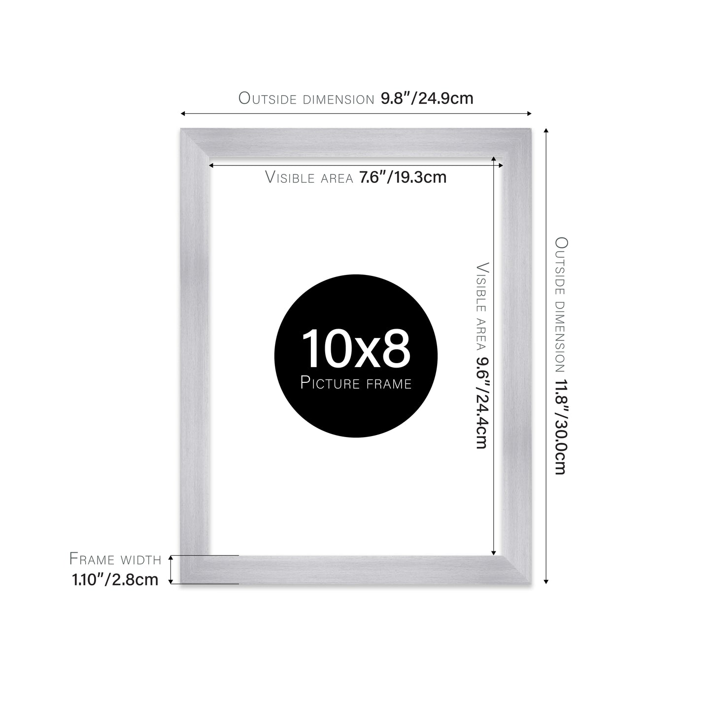 Silver Picture Frame 28mm Edge