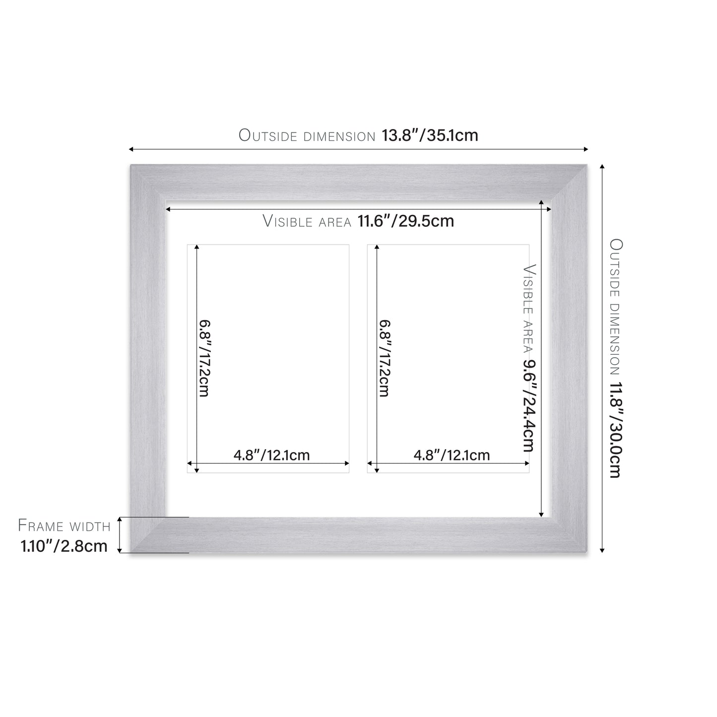 Silver Picture Frame 28mm Edge