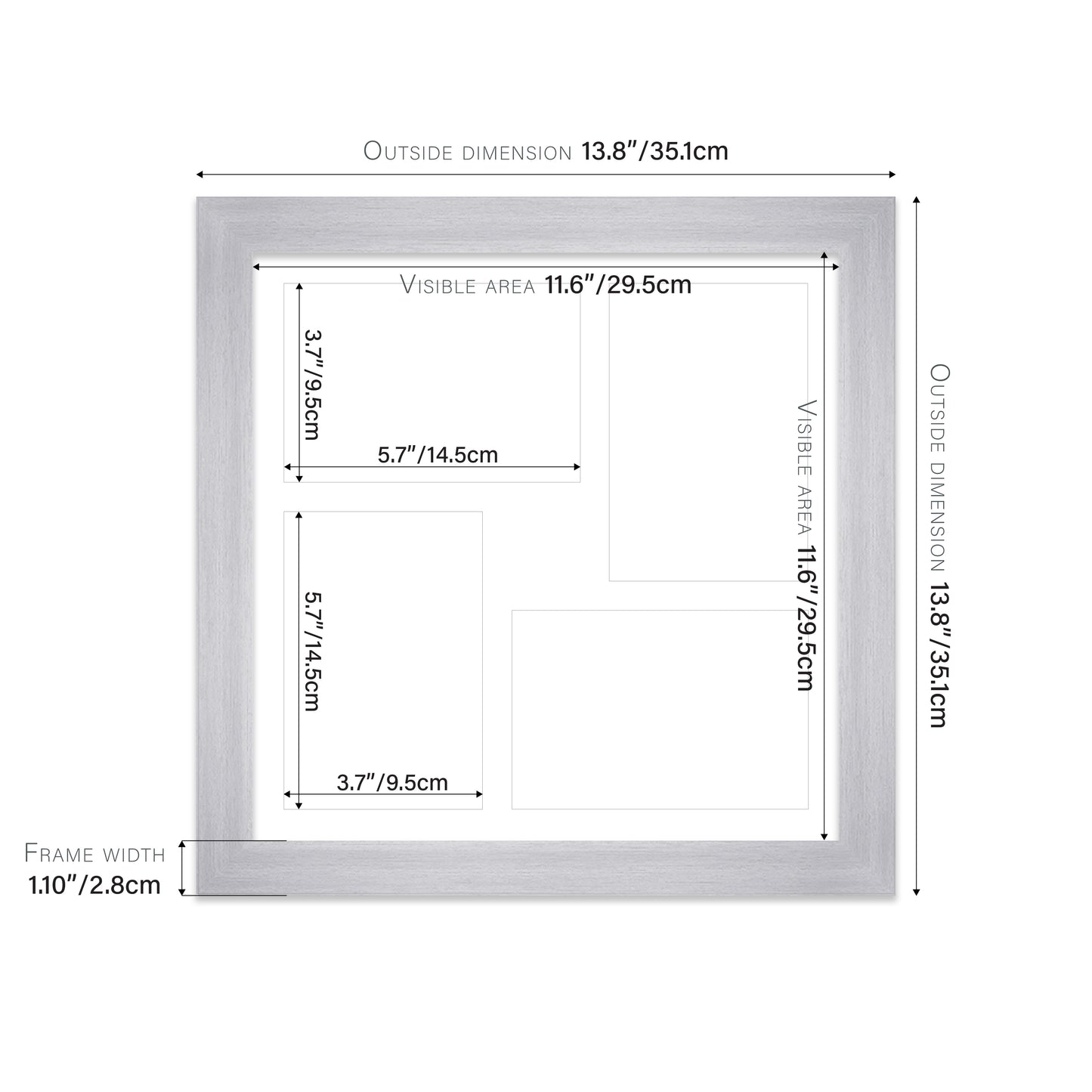 Silver Picture Frame 28mm Edge