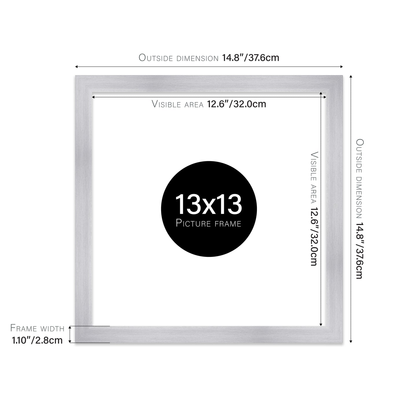 Silver Picture Frame 28mm Edge