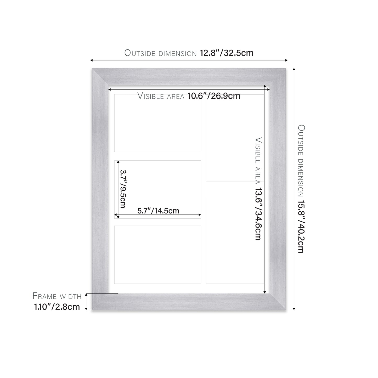 Silver Picture Frame 28mm Edge