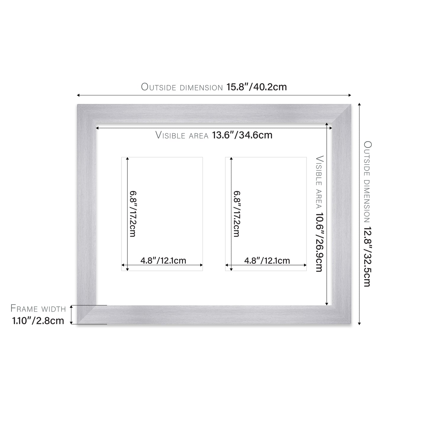 Silver Picture Frame 28mm Edge