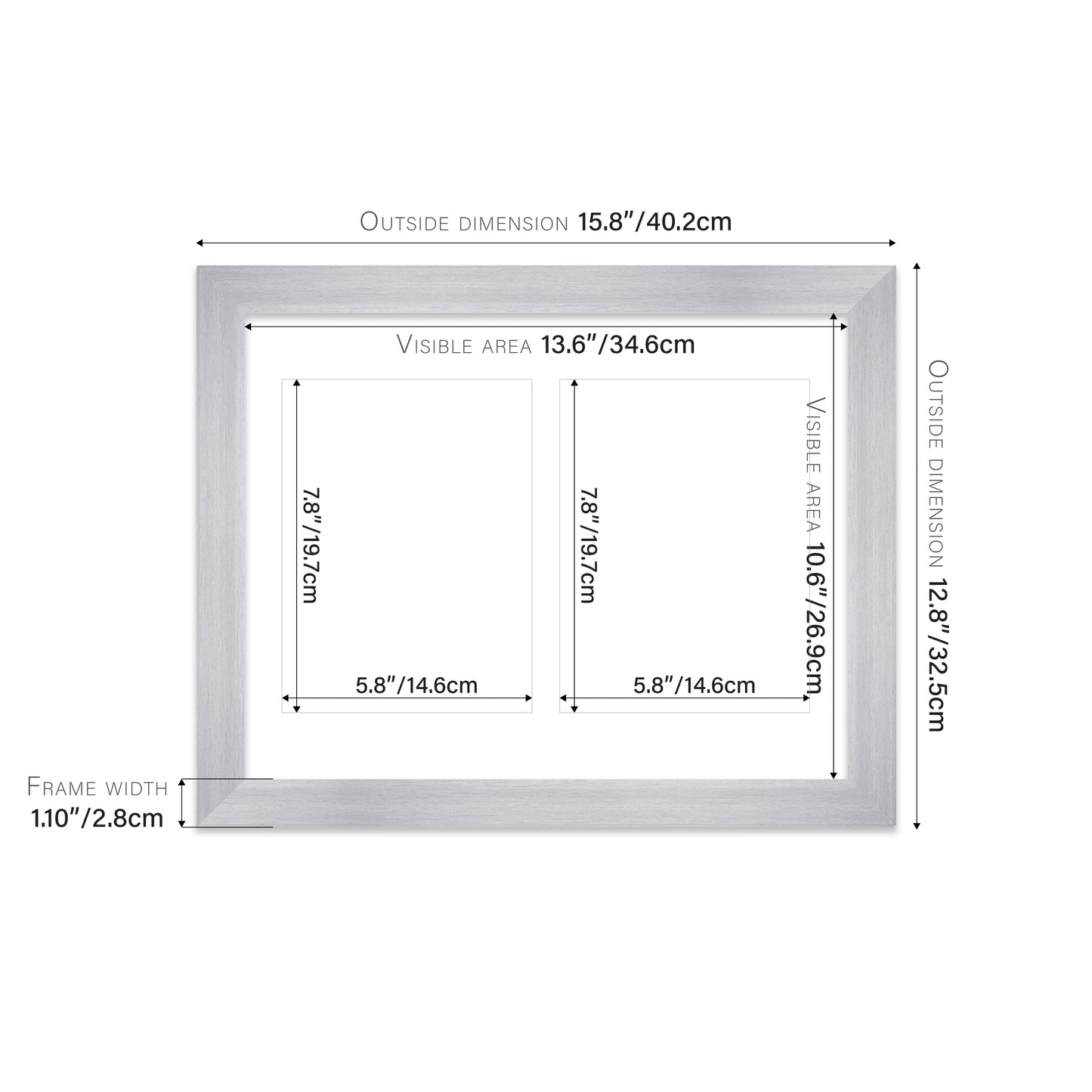 Silver Picture Frame 28mm Edge