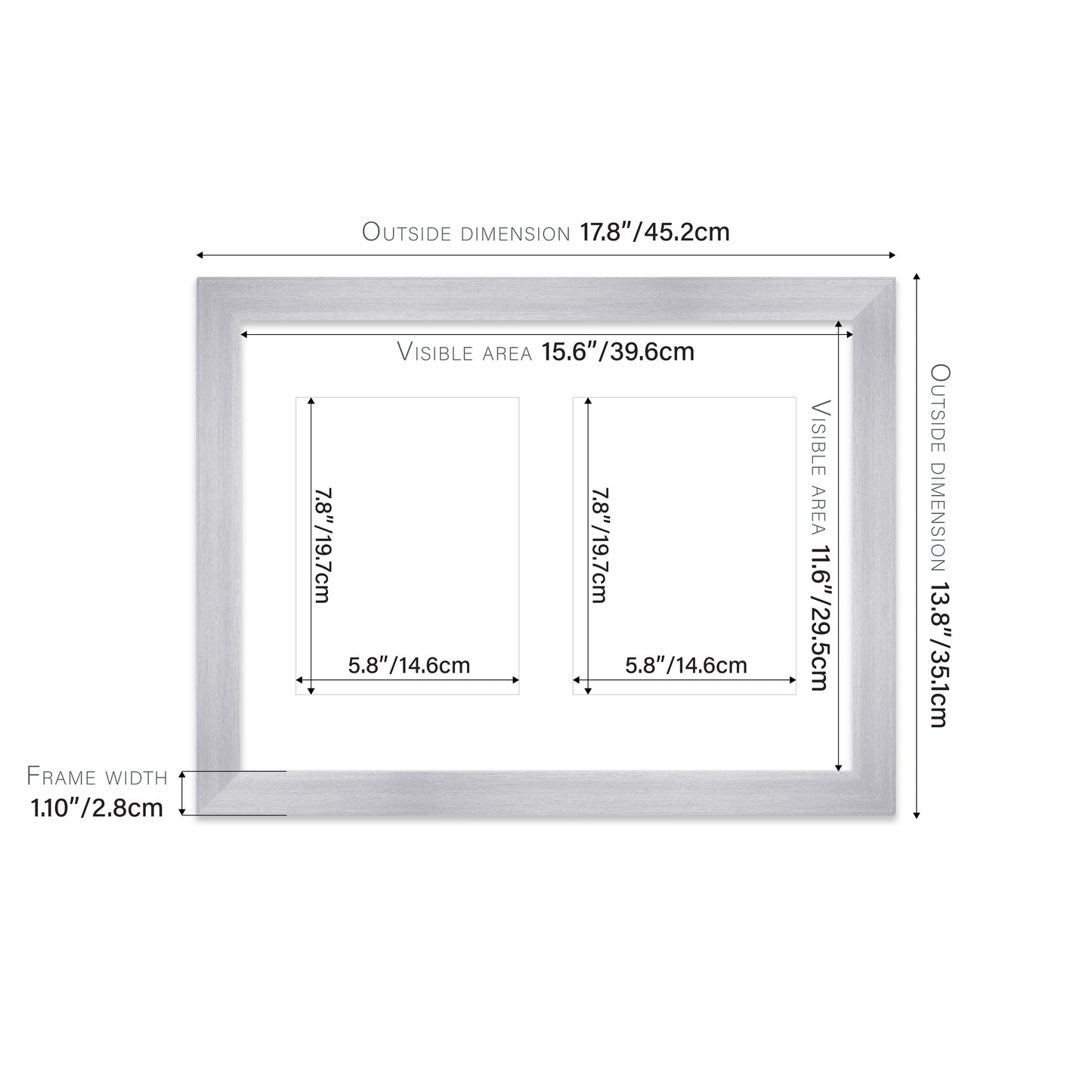 Silver Picture Frame 28mm Edge