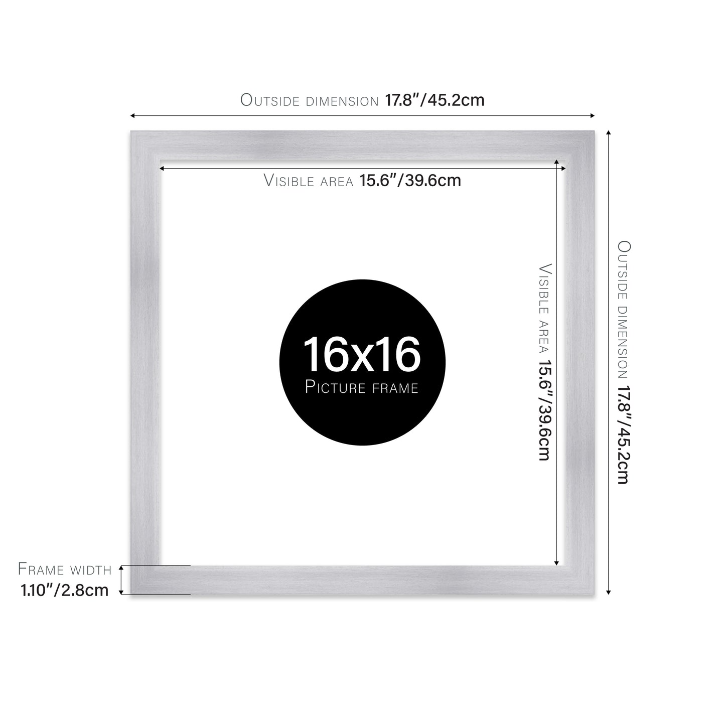 Silver Picture Frame 28mm Edge