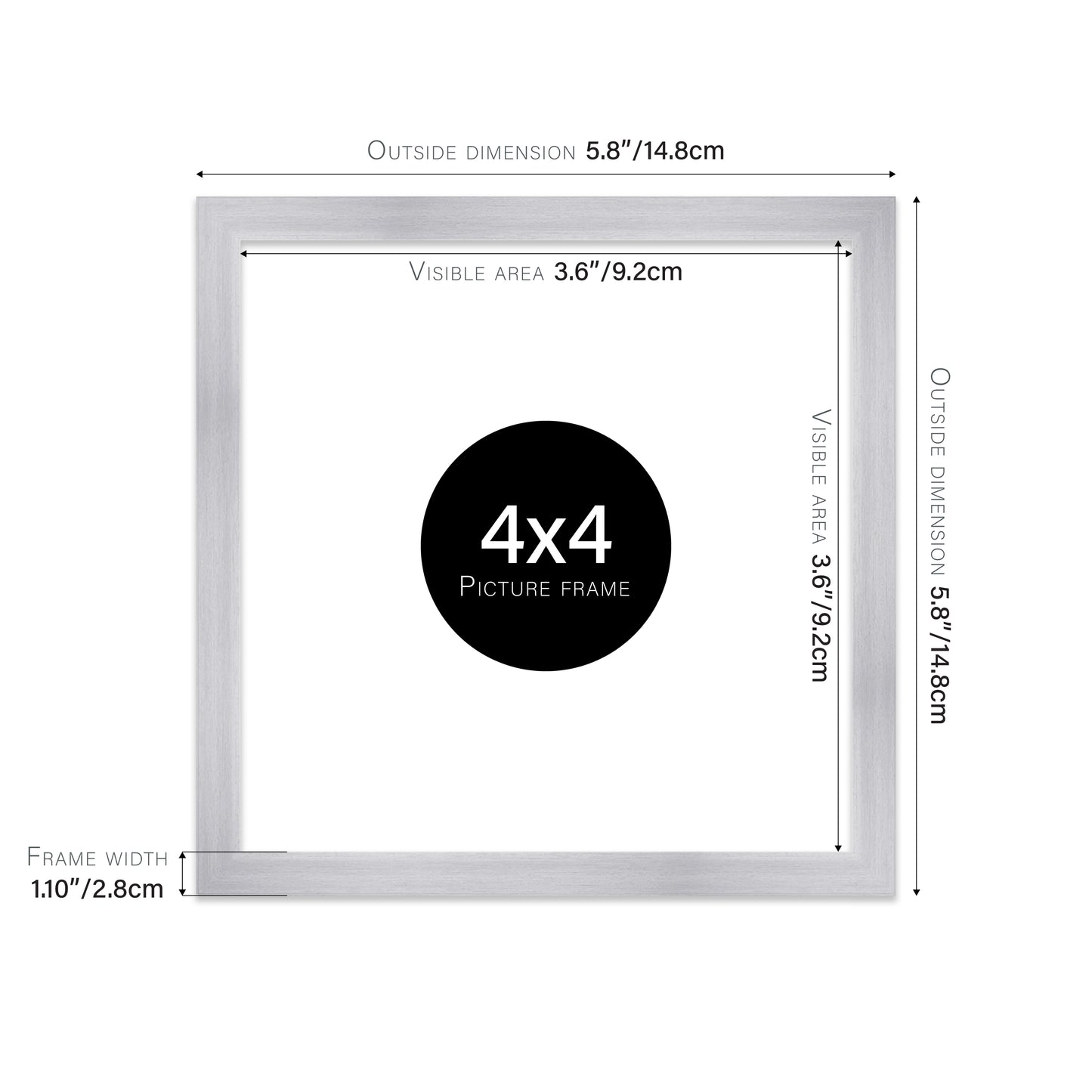 Silver Picture Frame 28mm Edge