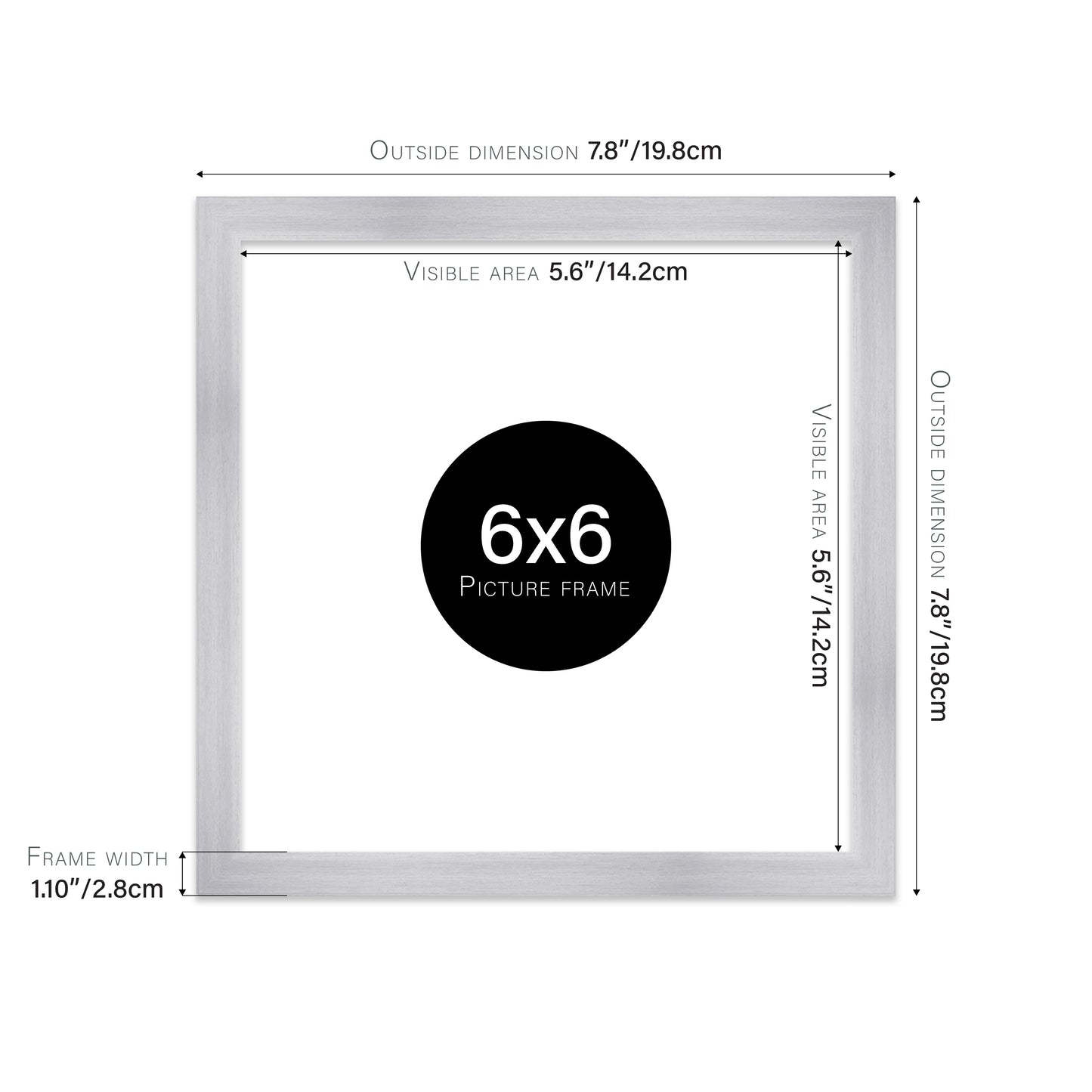 Silver Picture Frame 28mm Edge