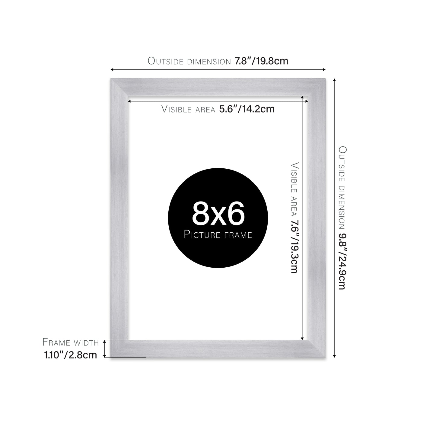 Silver Picture Frame 28mm Edge