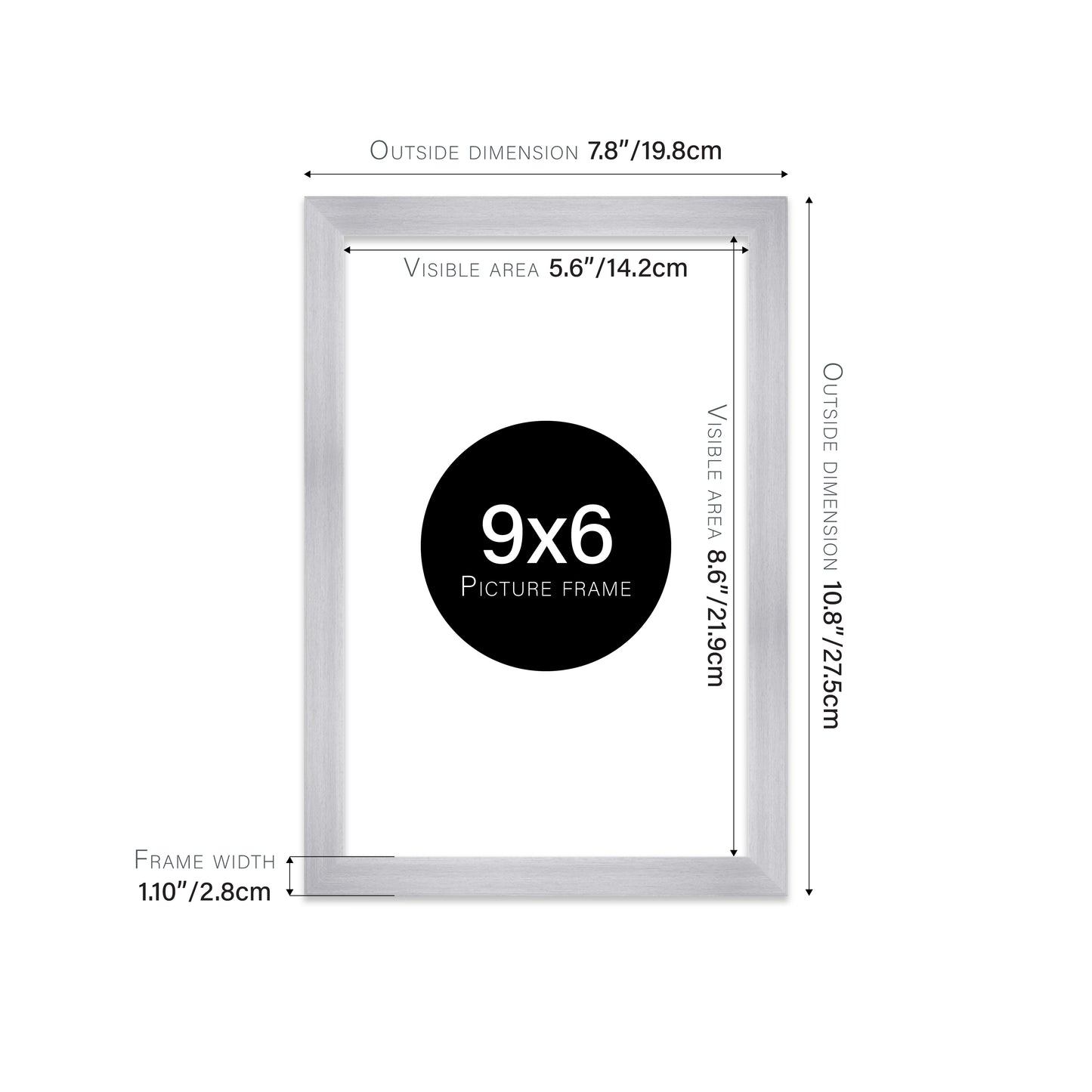 Silver Picture Frame 28mm Edge