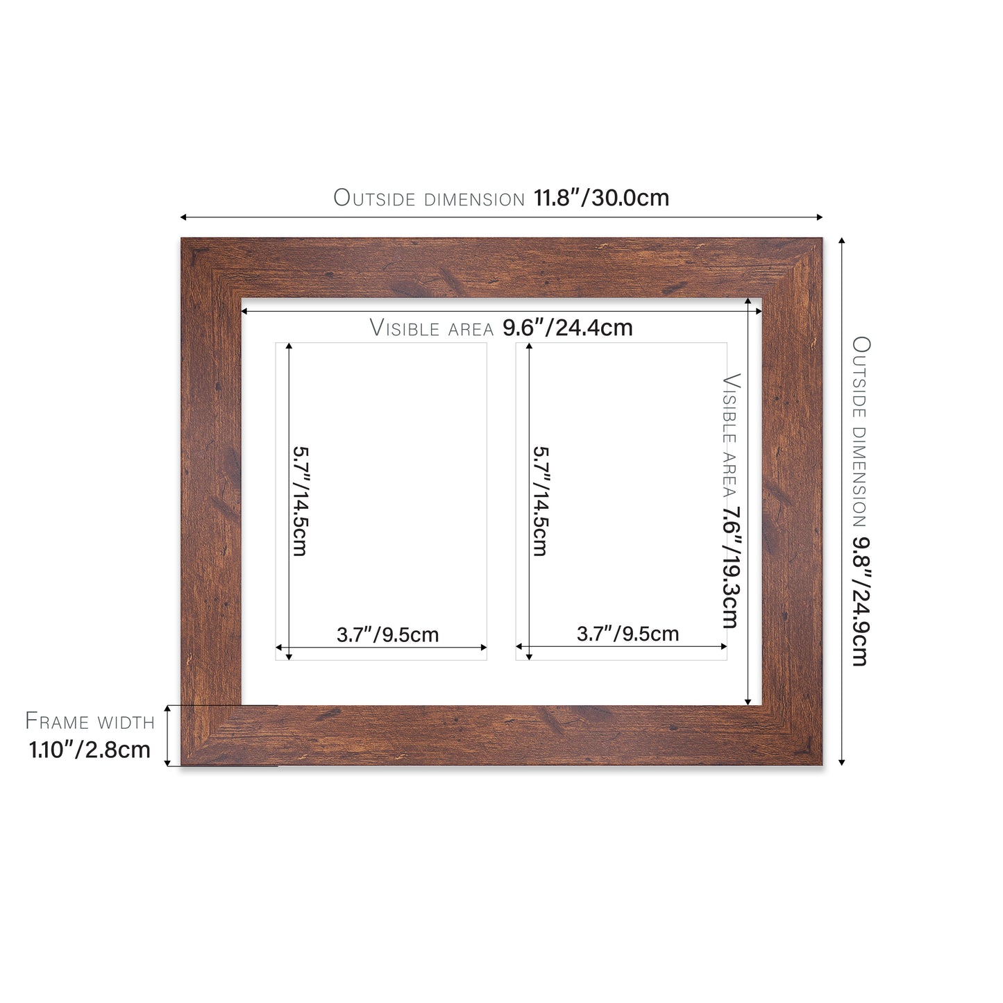 Rustic Wood Picture Frame 28mm Edge