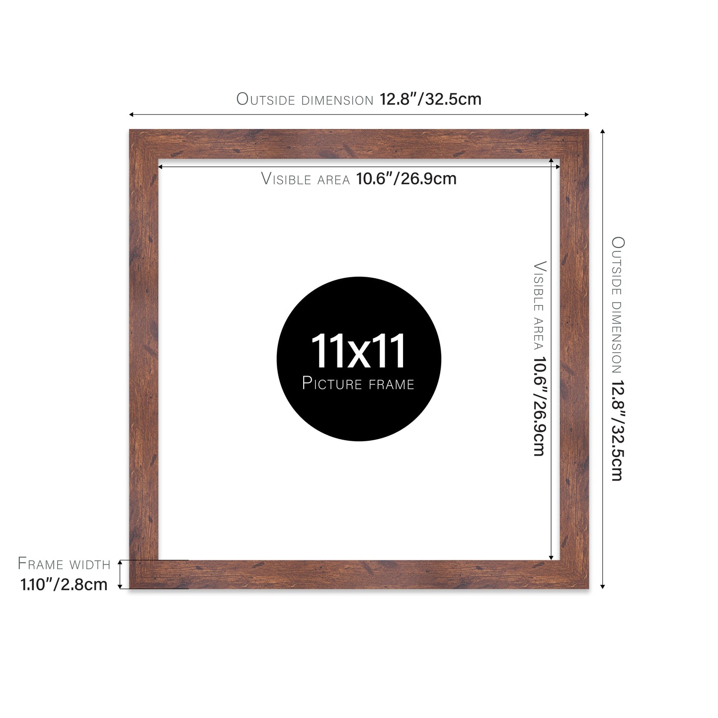 Rustic Wood Picture Frame 28mm Edge