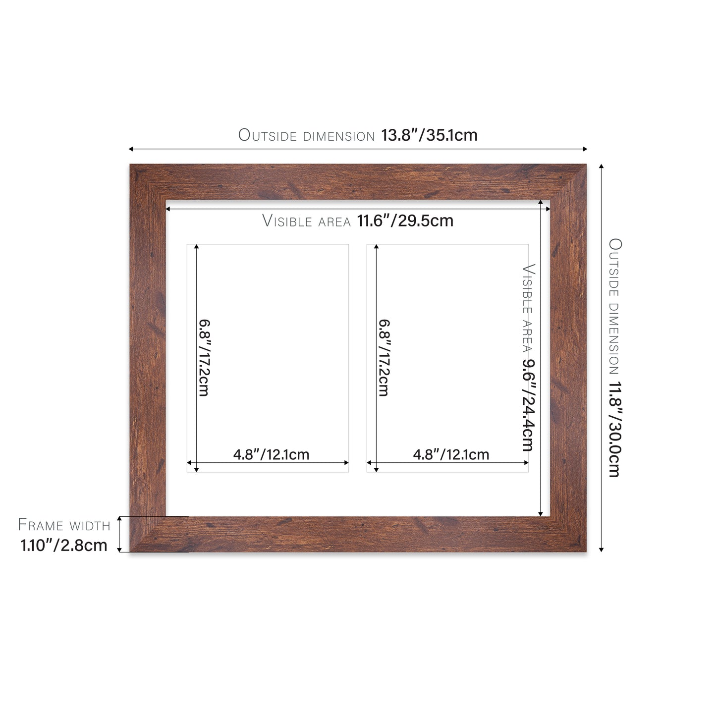 Rustic Wood Picture Frame 28mm Edge