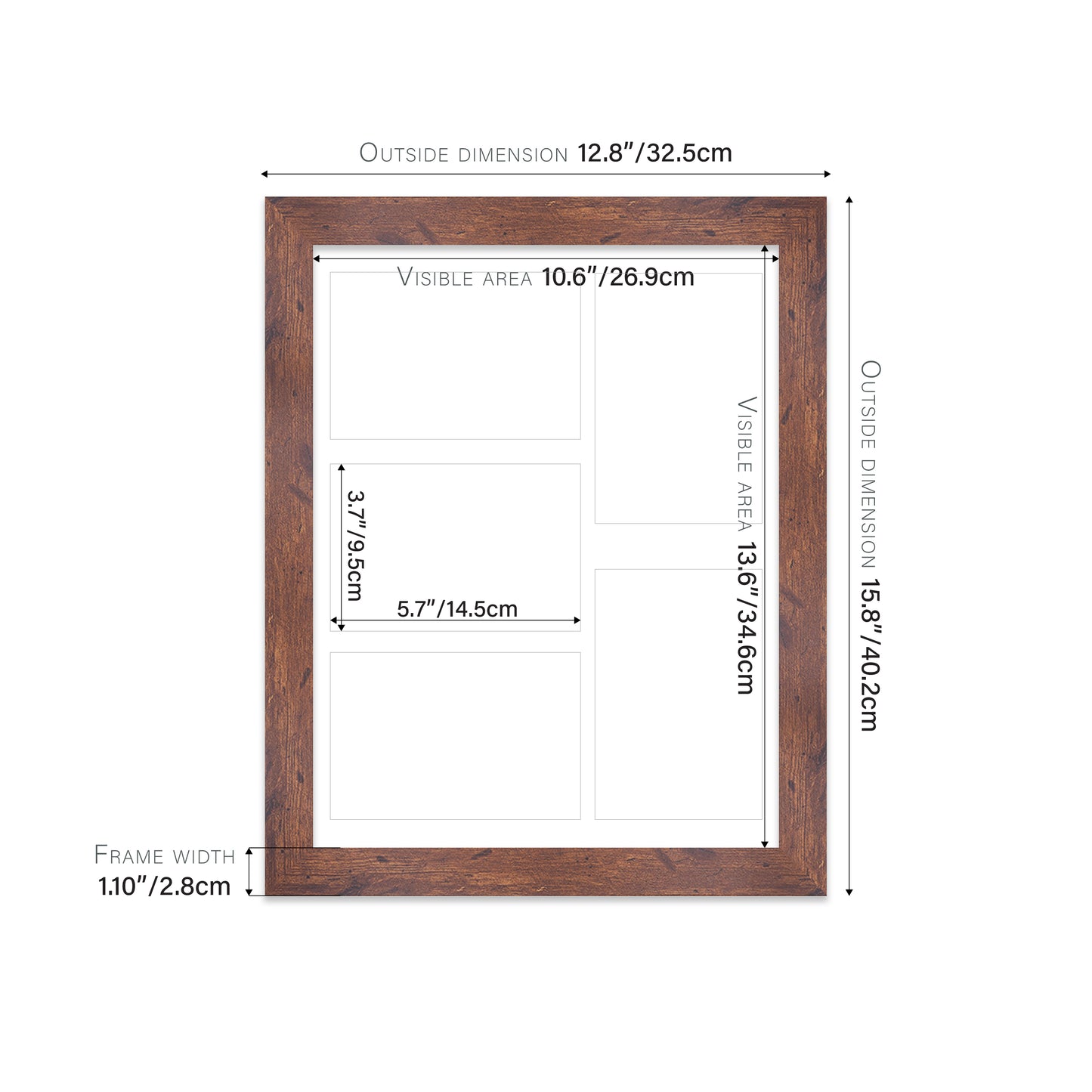 Rustic Wood Picture Frame 28mm Edge