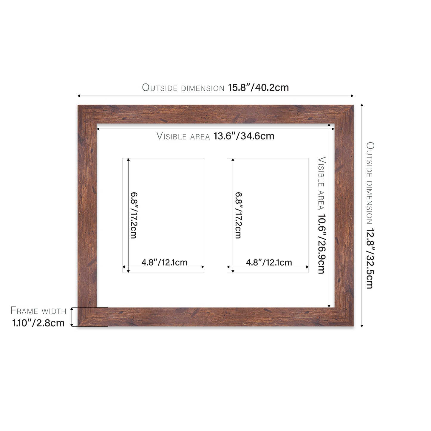 Rustic Wood Picture Frame 28mm Edge