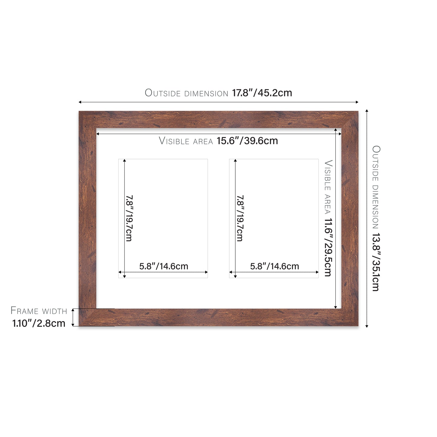Rustic Wood Picture Frame 28mm Edge