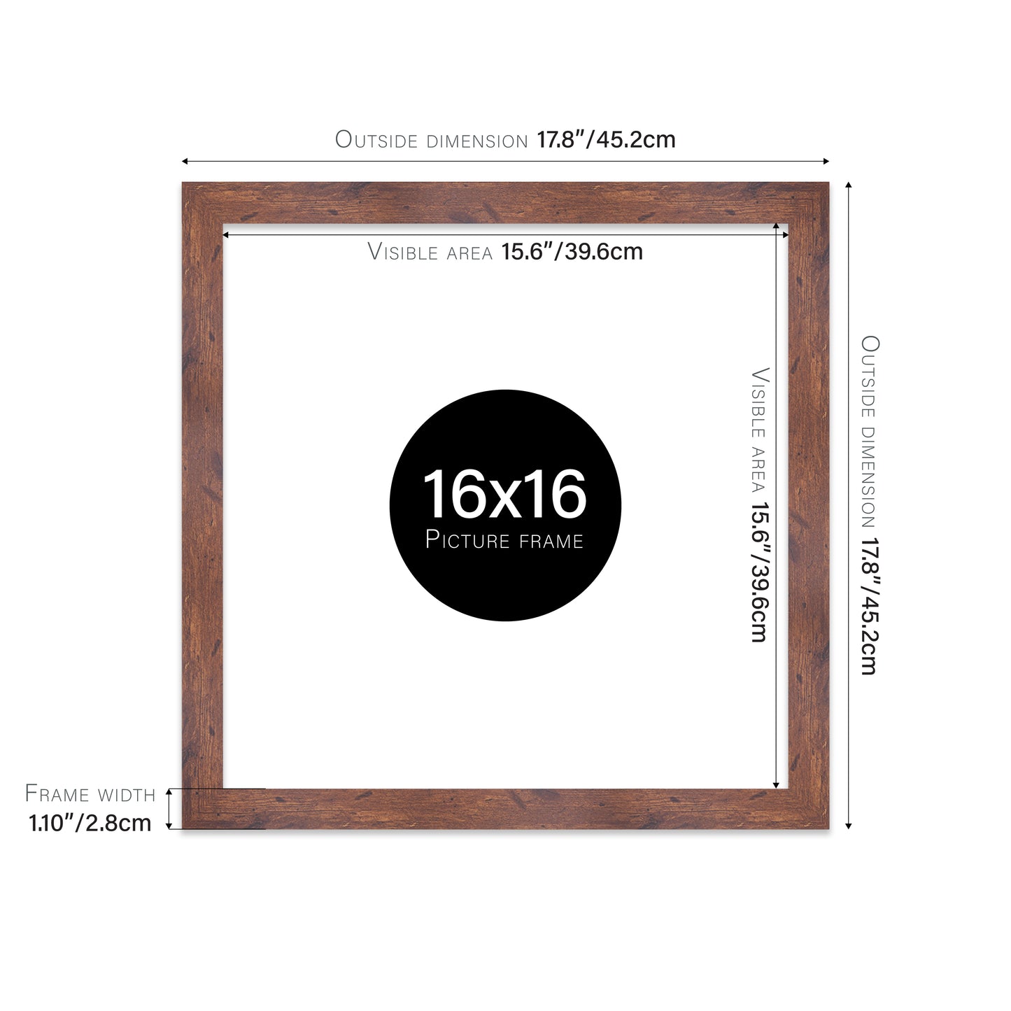 Rustic Wood Picture Frame 28mm Edge